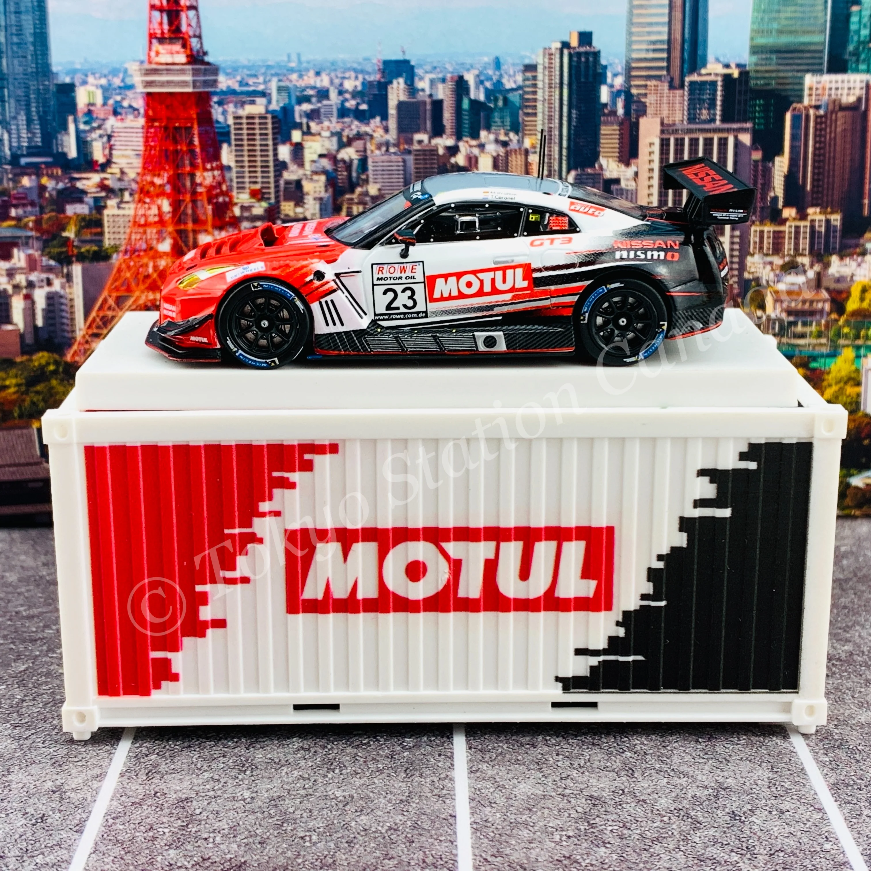 Tarmac Works 1/64 HOBBY64 Nissan GT-R Nismo GT3 VLN 2017 Michael Krumm / Tom Coronel *** With Container *** T64-035-17VLN23 - Image 2