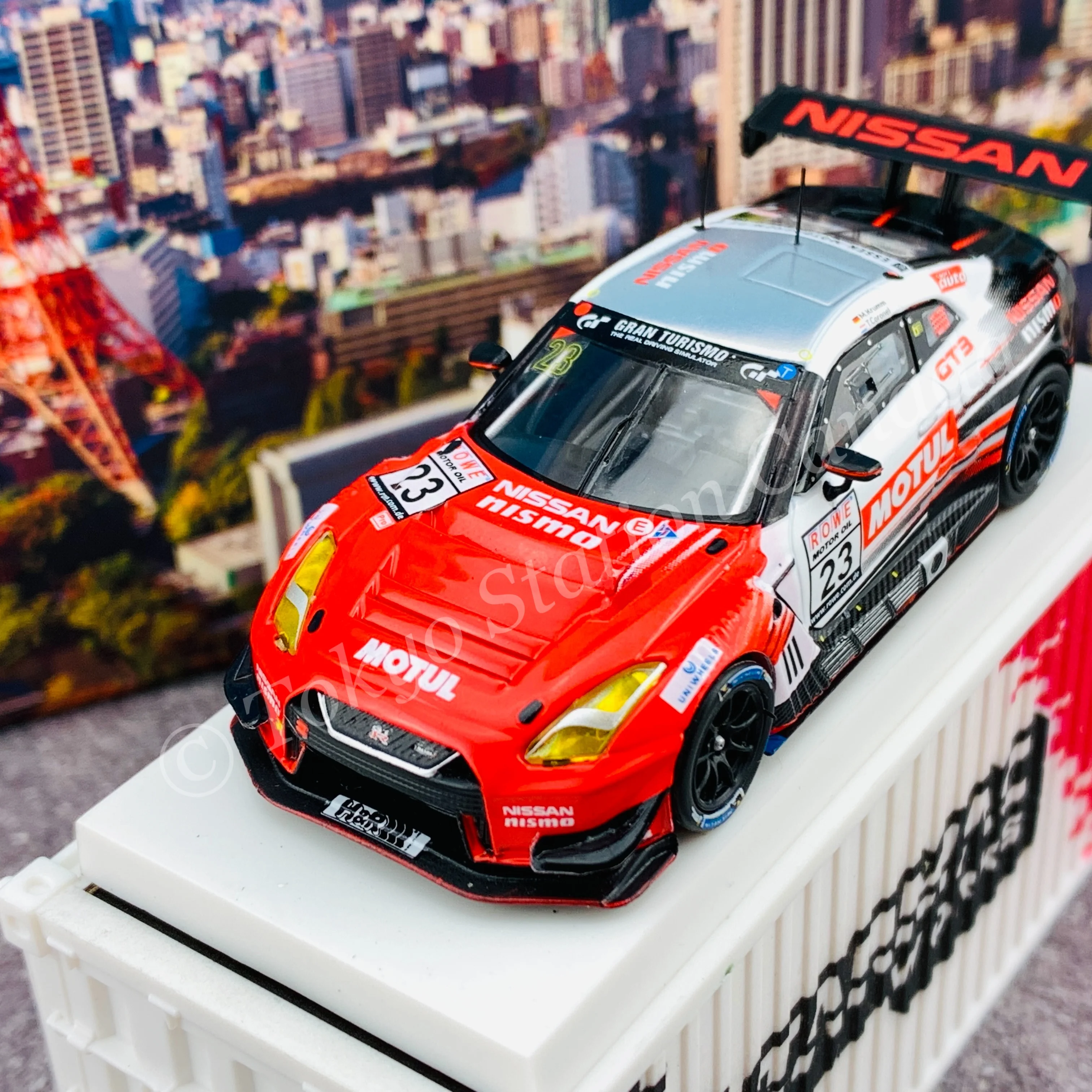 Tarmac Works 1/64 HOBBY64 Nissan GT-R Nismo GT3 VLN 2017 Michael Krumm / Tom Coronel *** With Container *** T64-035-17VLN23 - Image 3