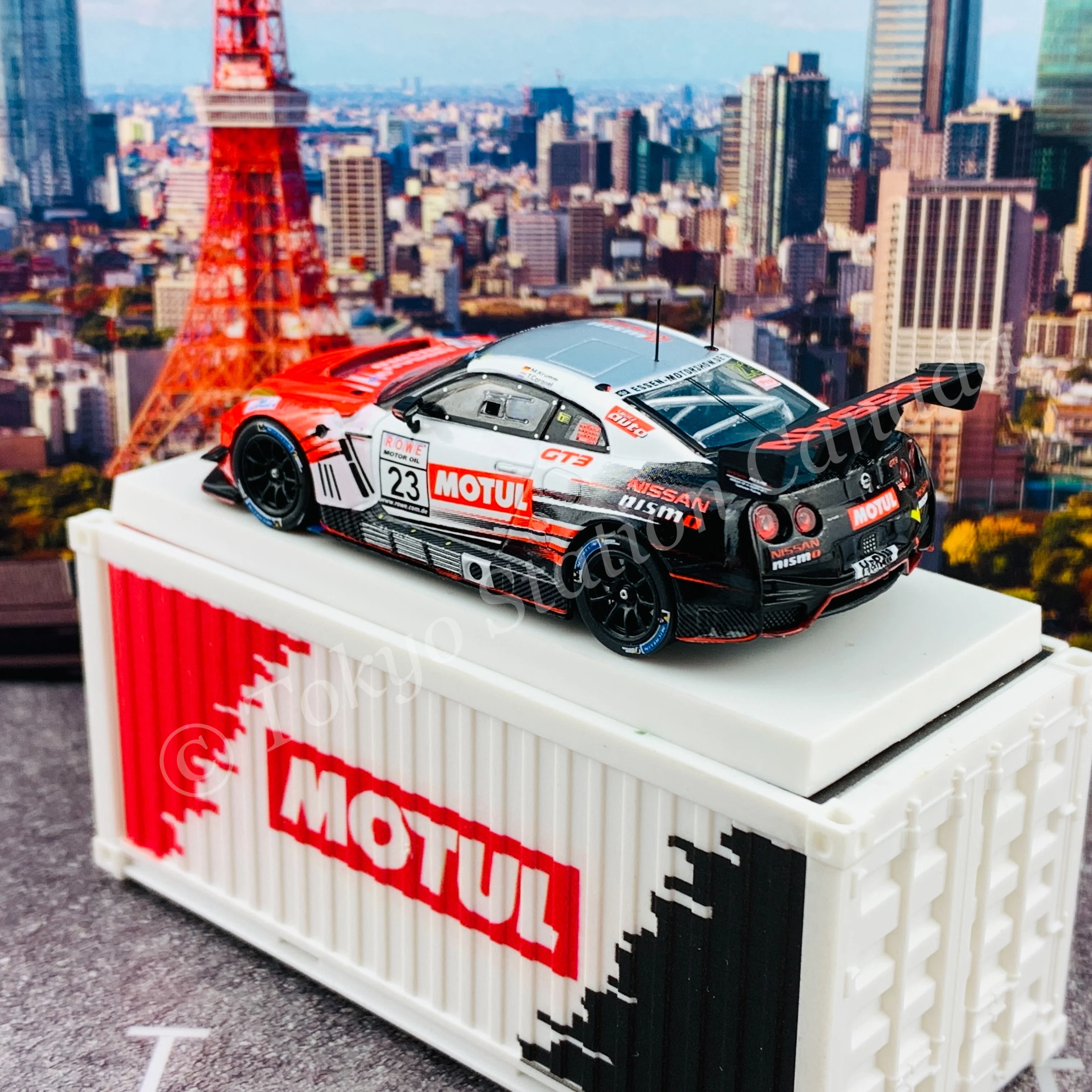 Tarmac Works 1/64 HOBBY64 Nissan GT-R Nismo GT3 VLN 2017 Michael Krumm / Tom Coronel *** With Container *** T64-035-17VLN23 - Image 4