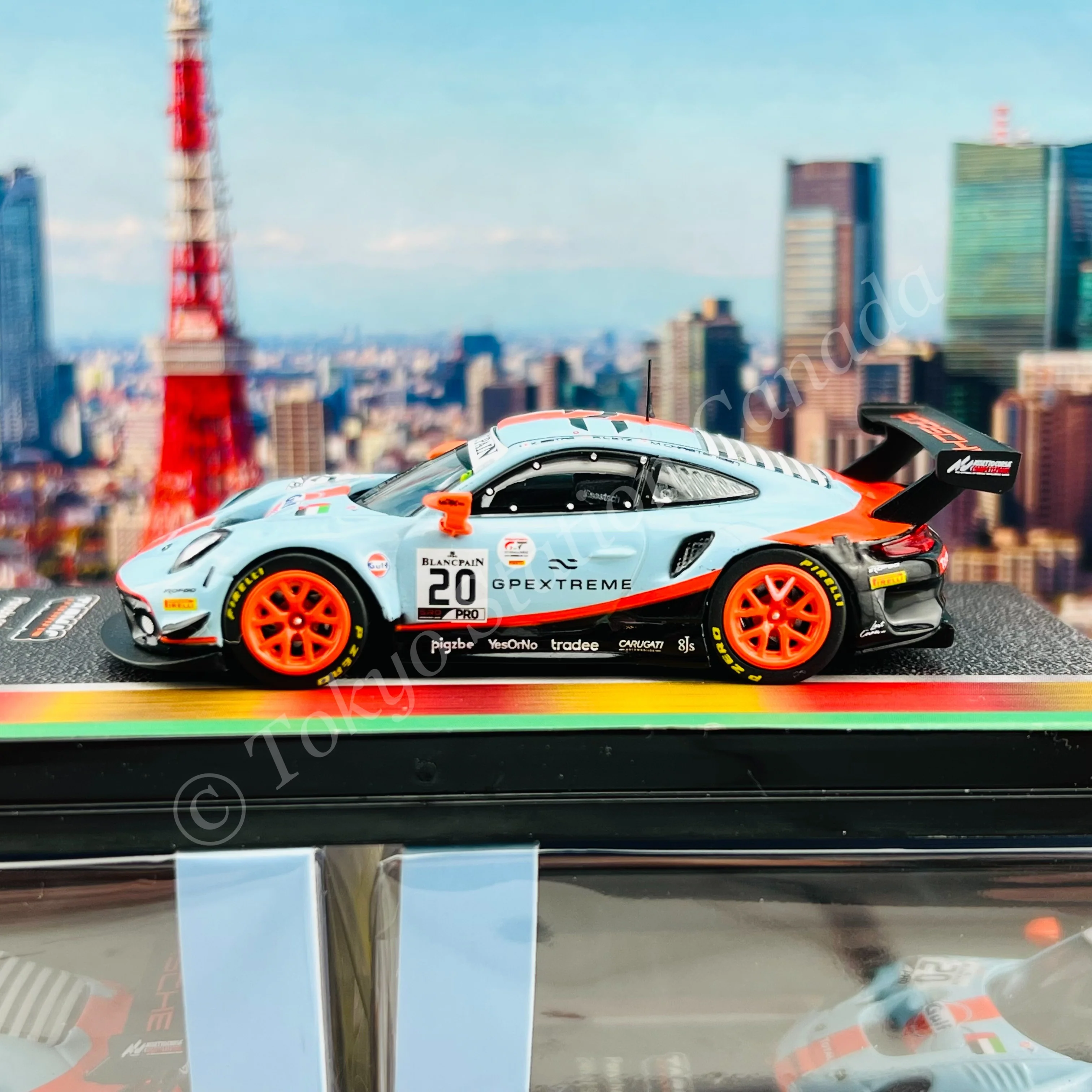 TARMAC WORKS 1/64 HOBBY64 Porsche 911 GT3  R (2019) 24 Hours of SPA 2019 - Winner Lietz / Christensen / Estre T64-059-19SPA20 - Image 3