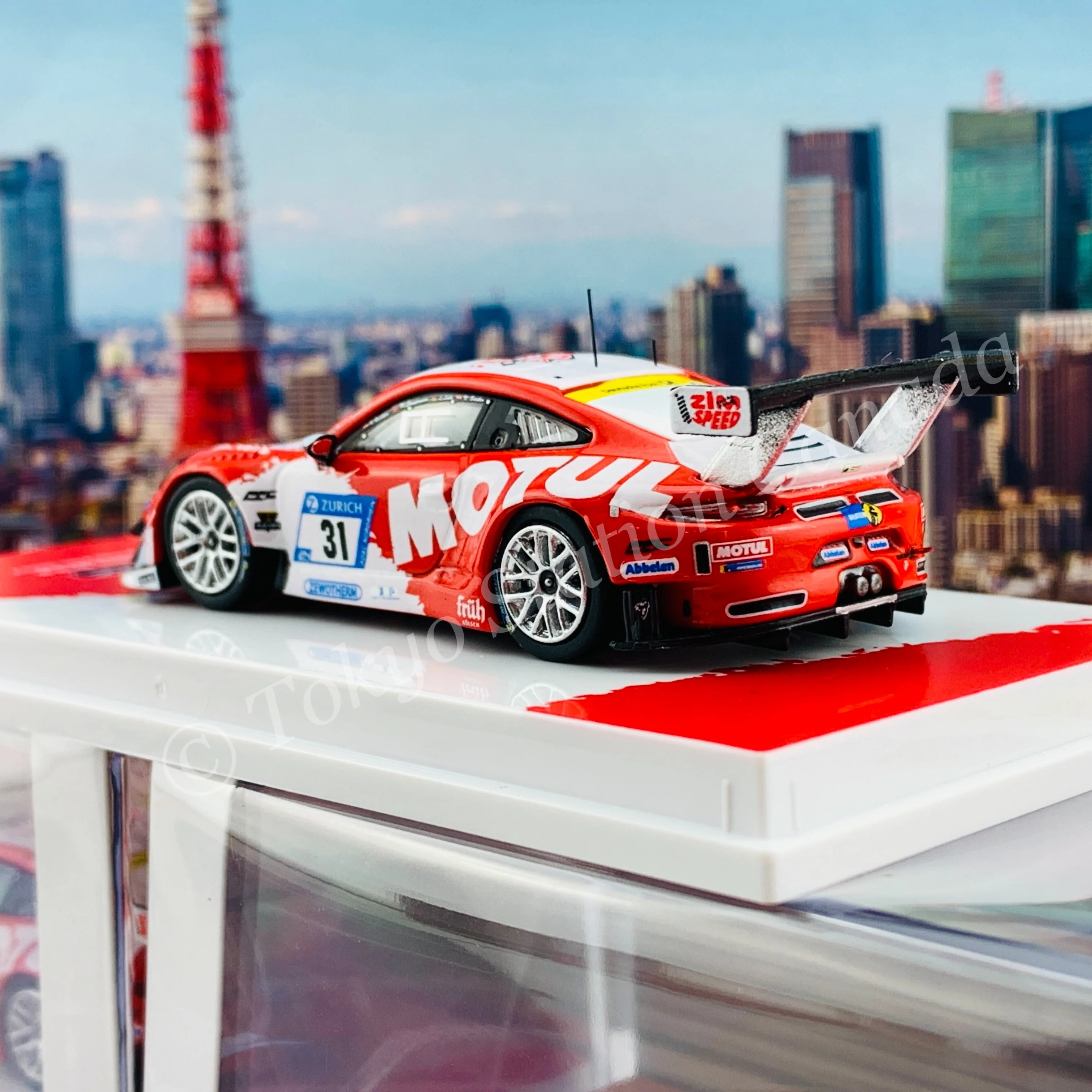 Tarmac Works 1/64 HOBBY64 Porsche 911 GT3 R (991) Nürburgring 24h 2017  Christensen, Bachler, Siedler, Luhr T64-032-17NUR31 - Image 4