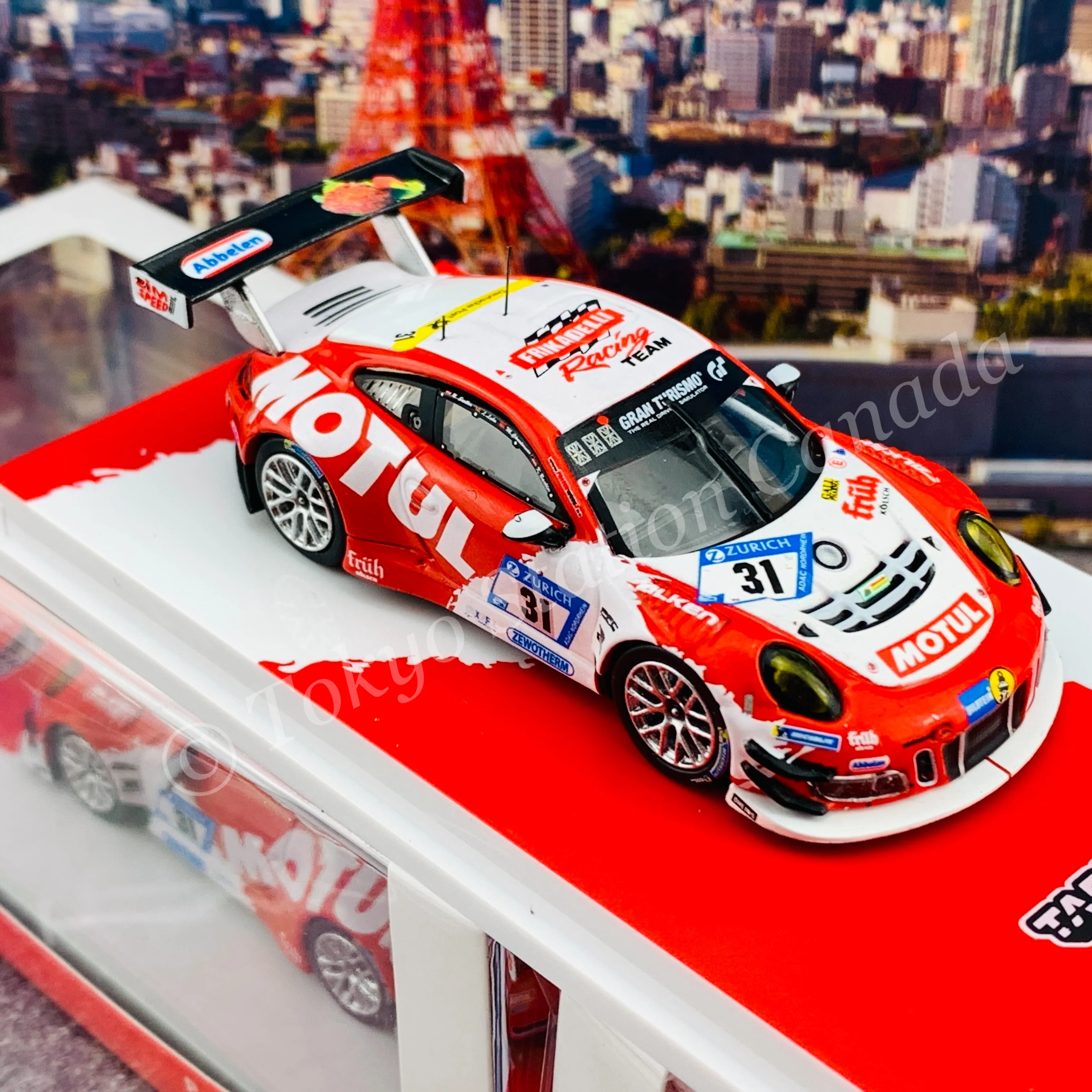 Tarmac Works 1/64 HOBBY64 Porsche 911 GT3 R (991) Nürburgring 24h 2017  Christensen, Bachler, Siedler, Luhr T64-032-17NUR31 - Image 5