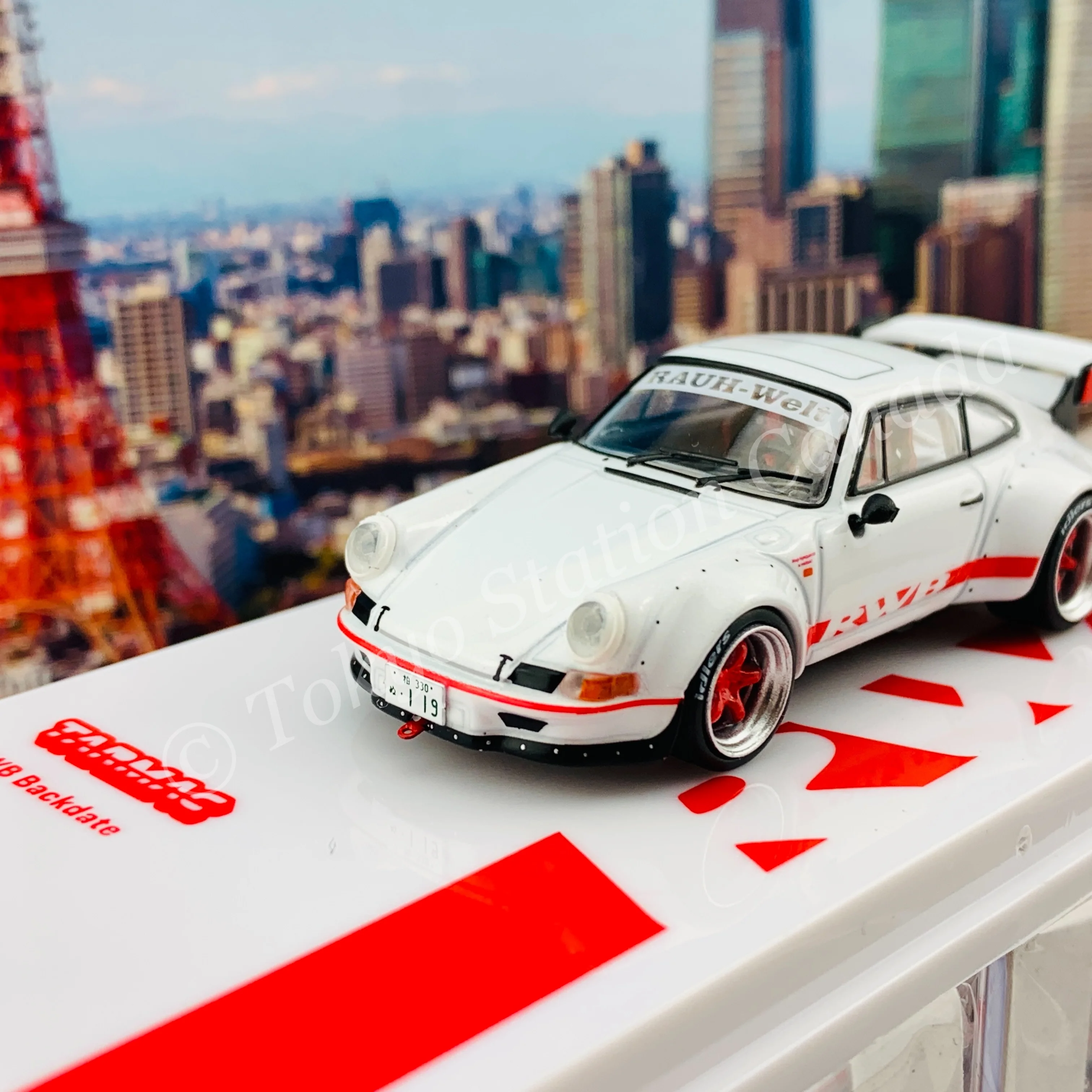 Tarmac Works 1/64 HOBBY64 RWB Backdate White T64-046-WH - Image 2