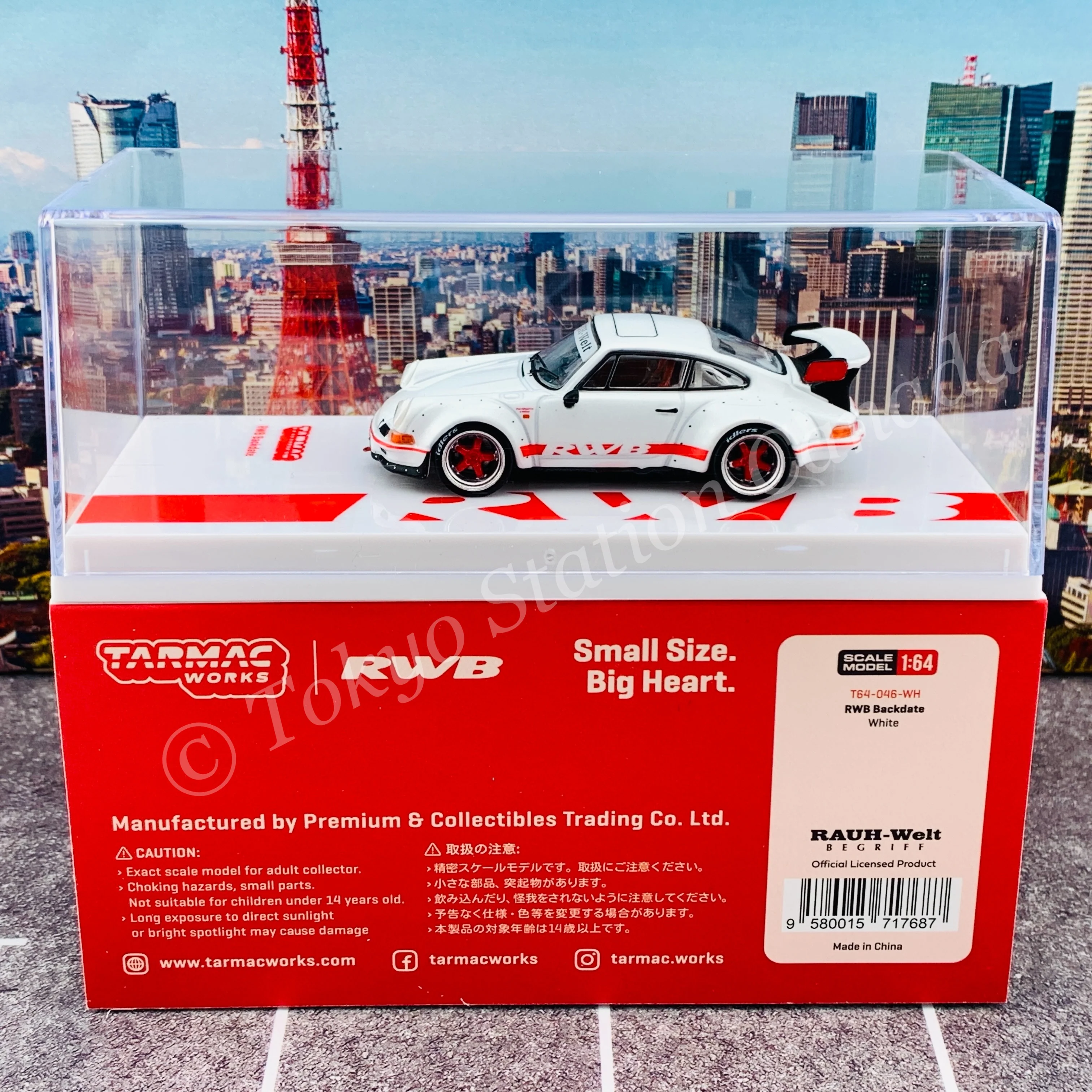 Tarmac Works 1/64 HOBBY64 RWB Backdate White T64-046-WH - Image 6