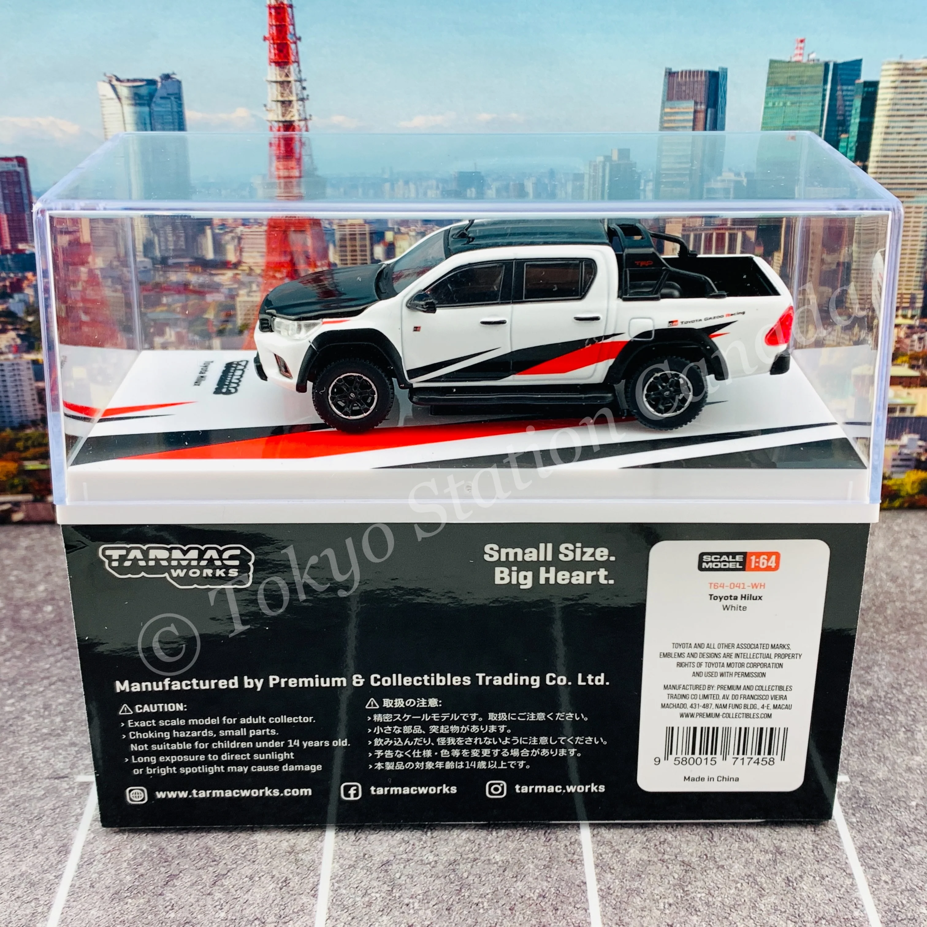 Tarmac Works 1/64 HOBBY64 Toyota Hilux White T64-041-WH - Image 7