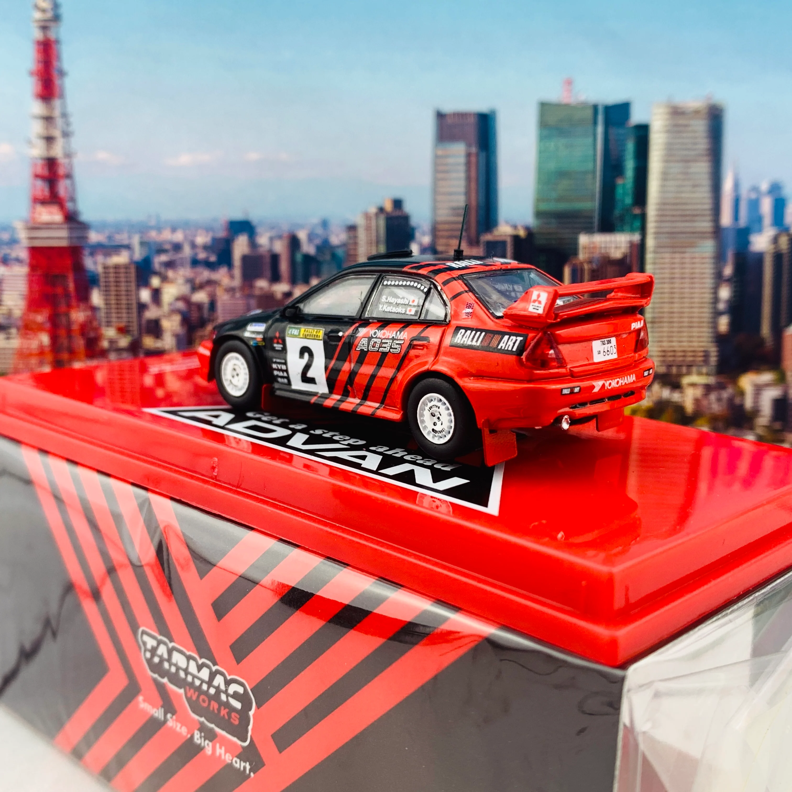 Tarmac Works HOBBY64 1/64 Mitsubishi Lancer Evo 6 Winner Rally of Canberra 1999 Y.Kataoka - S.Hayashi  T64-021-ADV - Image 5