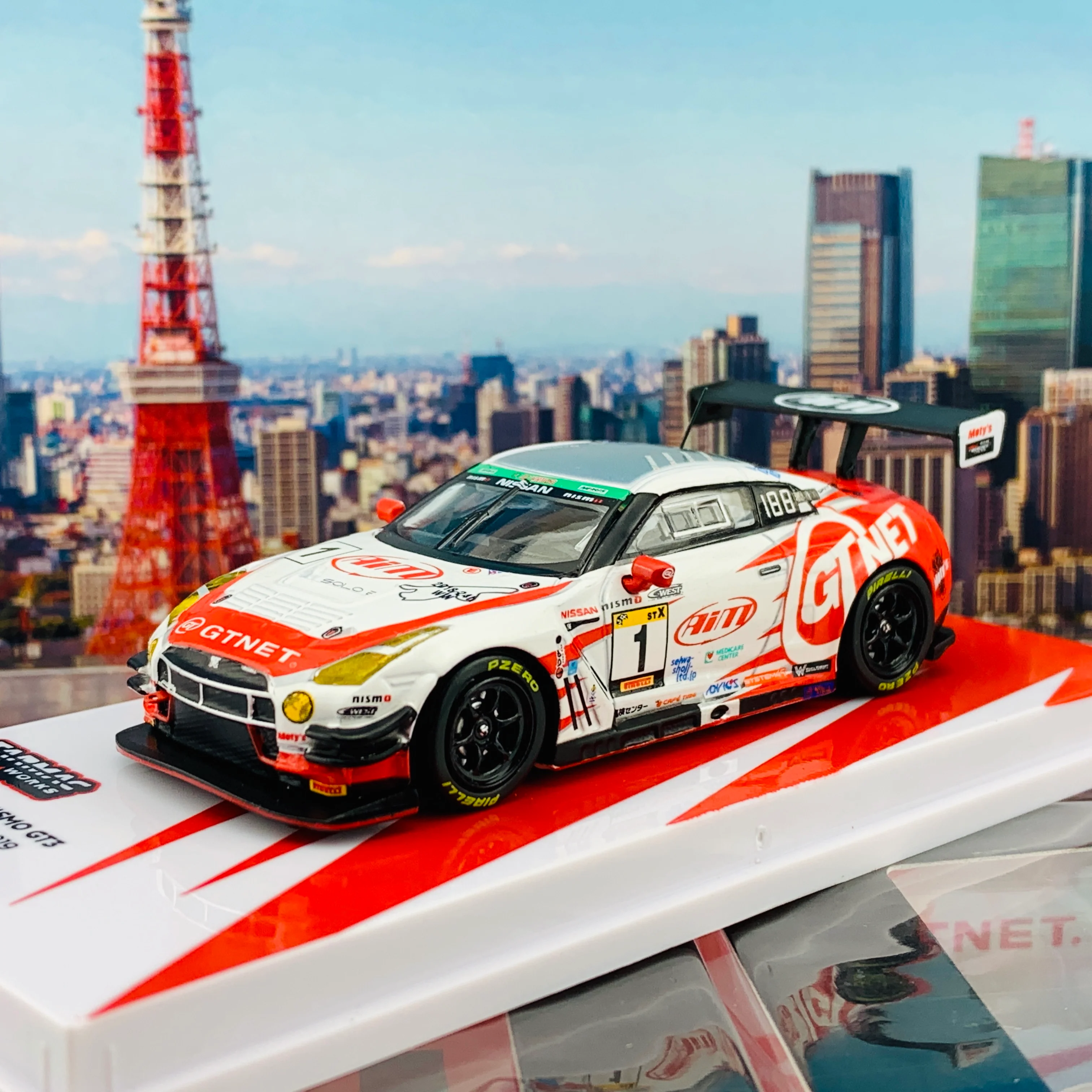 Tarmac Works x GTNET 1/64 Nissan GTR Nismo GT3 Super Taikyu Series 2019 Hamano / Hoshino / Fujinam * Limited to 1248pcs * T64-005-19ST01 - Image 2