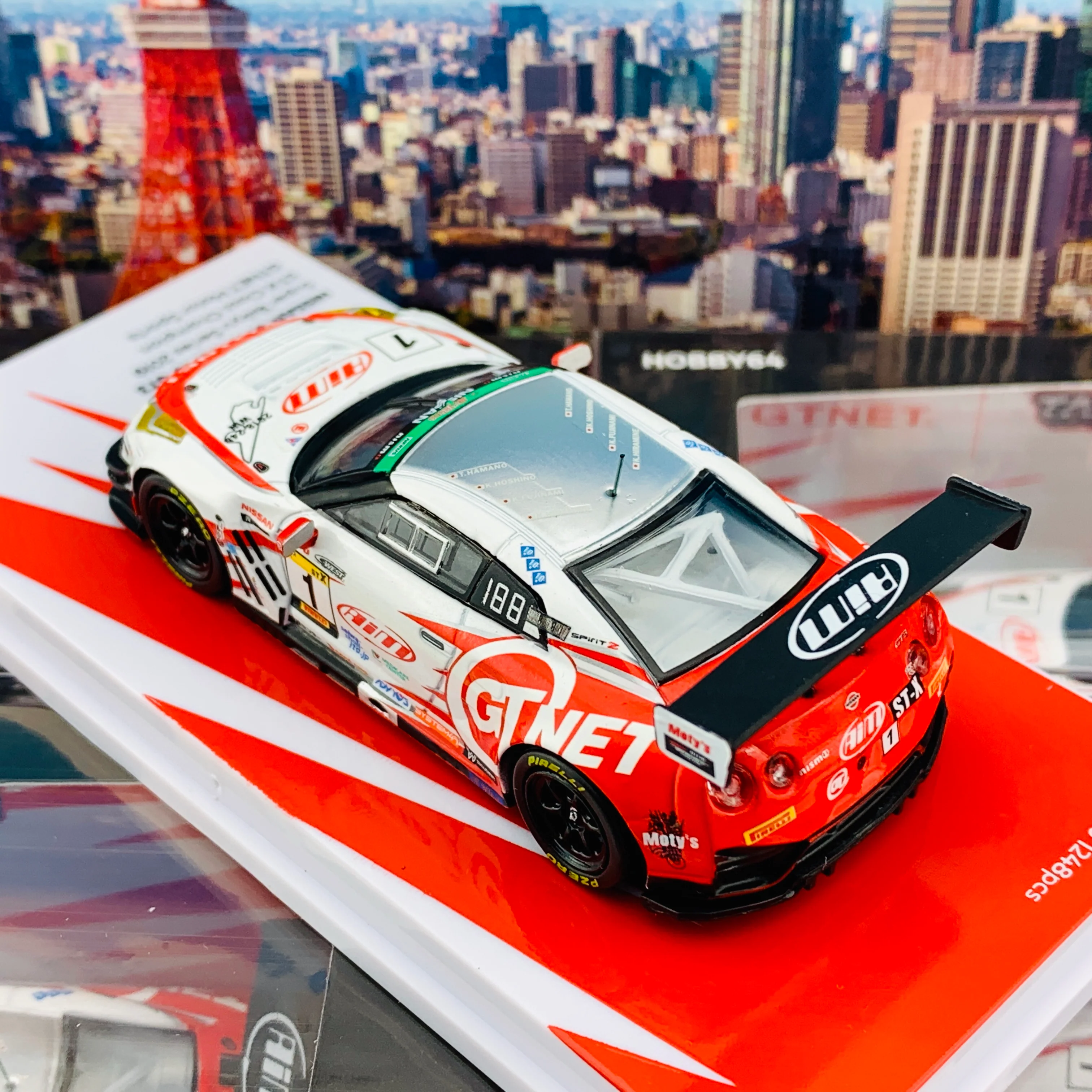 Tarmac Works x GTNET 1/64 Nissan GTR Nismo GT3 Super Taikyu Series 2019 Hamano / Hoshino / Fujinam * Limited to 1248pcs * T64-005-19ST01 - Image 5