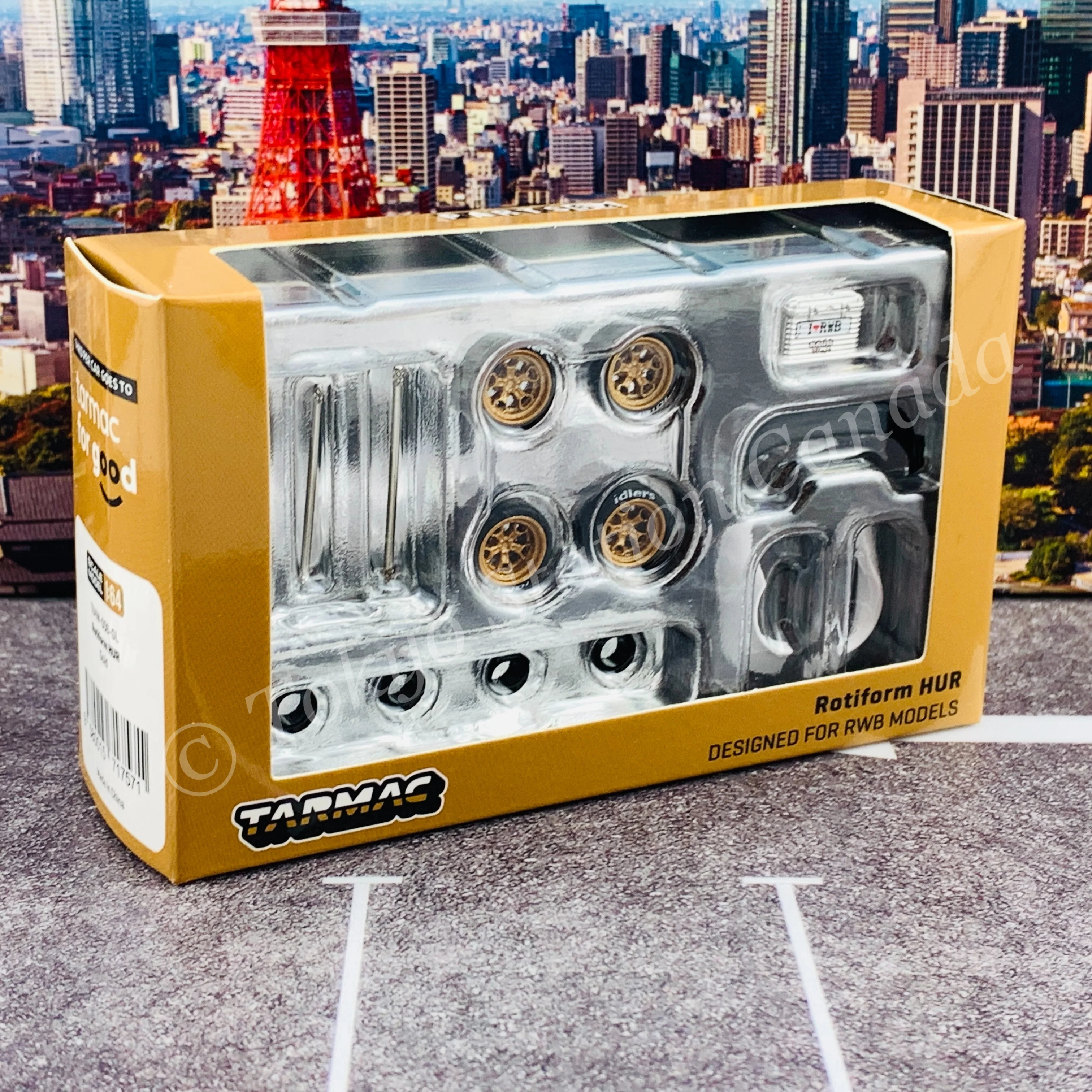 Tarmac Works 1/64 PARTS64 Rotiform HUR - Designed for RWB Models Gold T64W-006-GL - Image 5