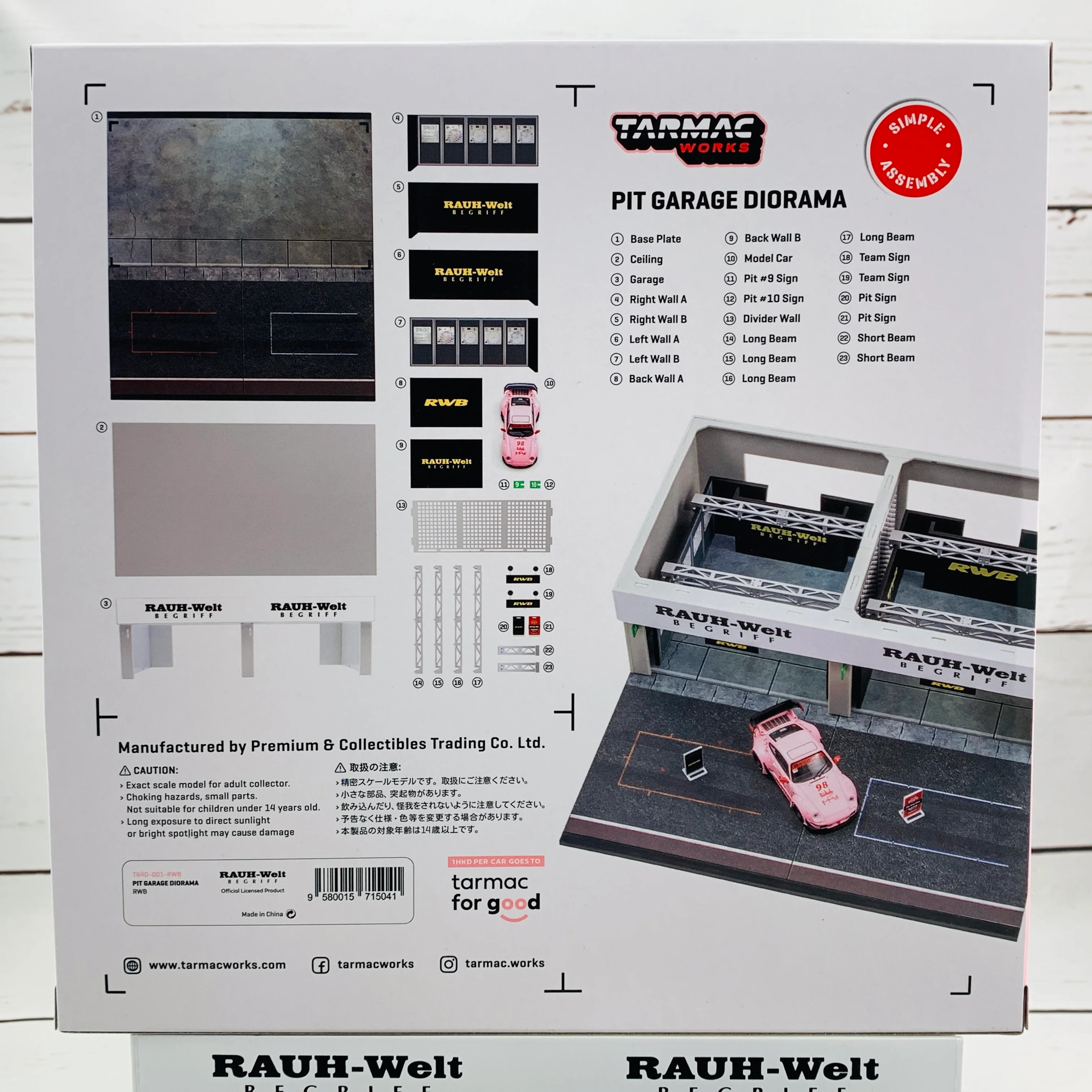 Tarmac Works 1/64 Pit Garage Diorama - RWB - PART64 T64D-001-RWB Includes exclusive model T64-017-HO RWB 993 Hooters - Image 6