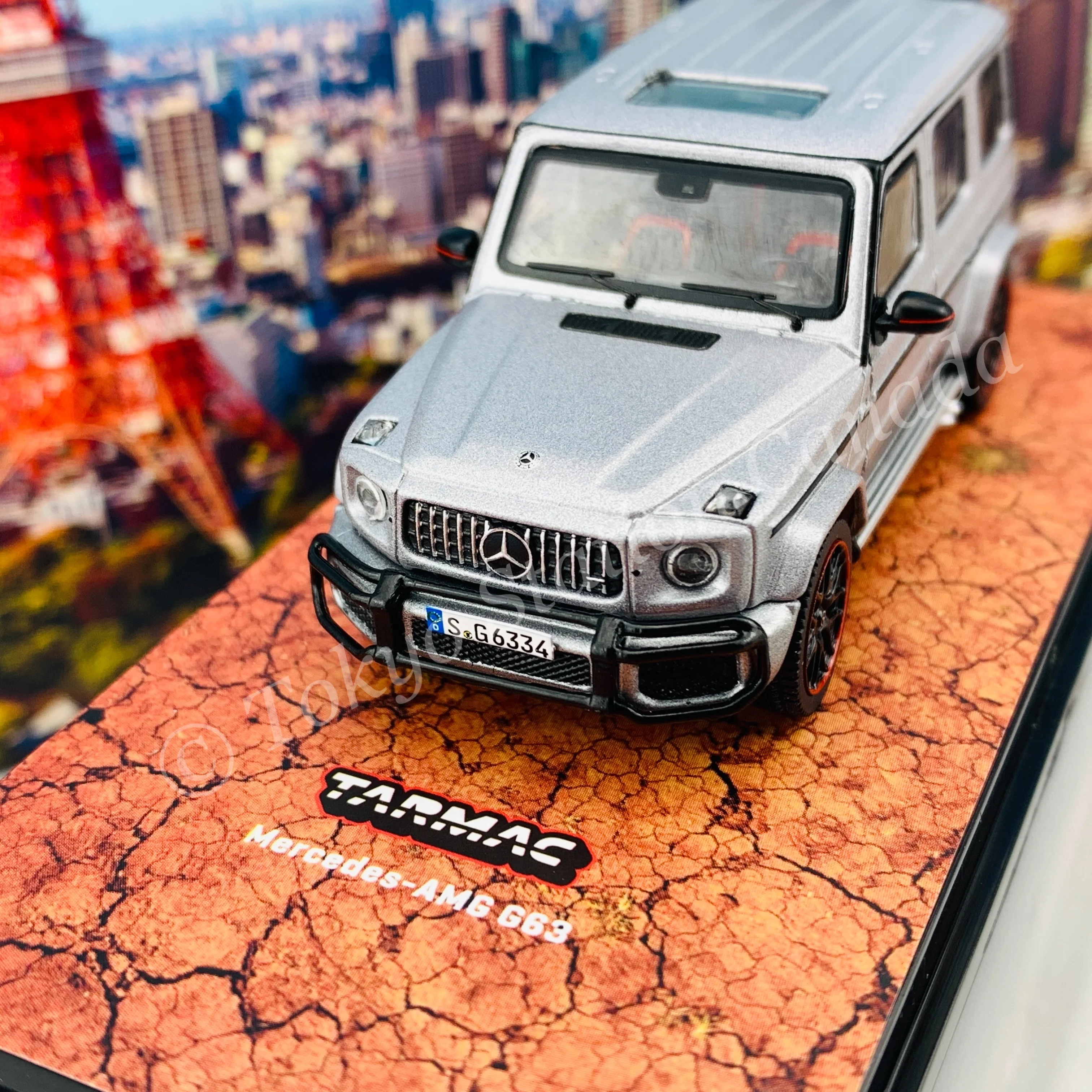 Tarmac Works 1/64 Road64 Mercedes-AMG G63 Matte Grey T64R-040-GR - Image 3