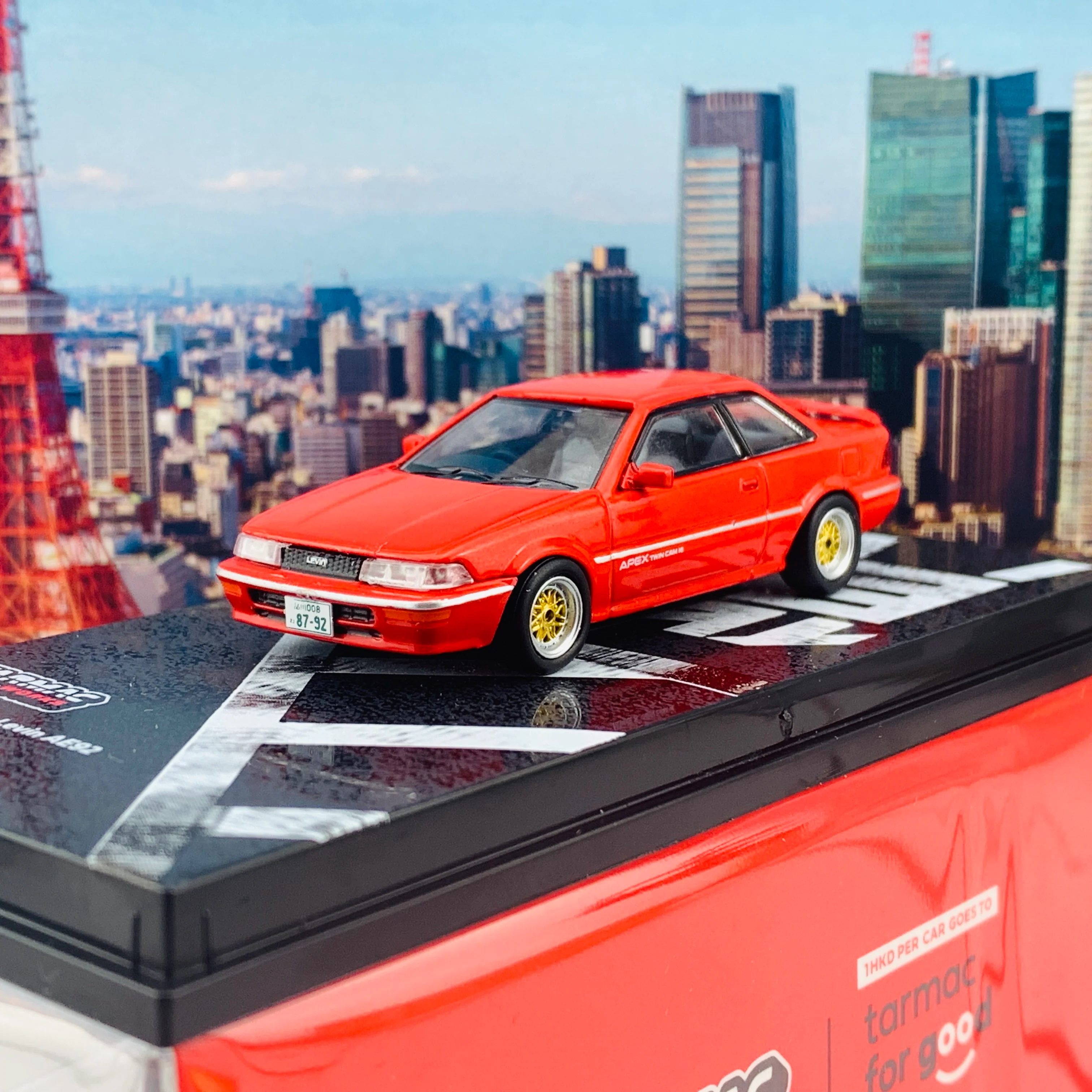 Tarmac Works 1/64 Road Collection Toyota Corolla Levin AE92 RED T64R-036-RED - Image 2