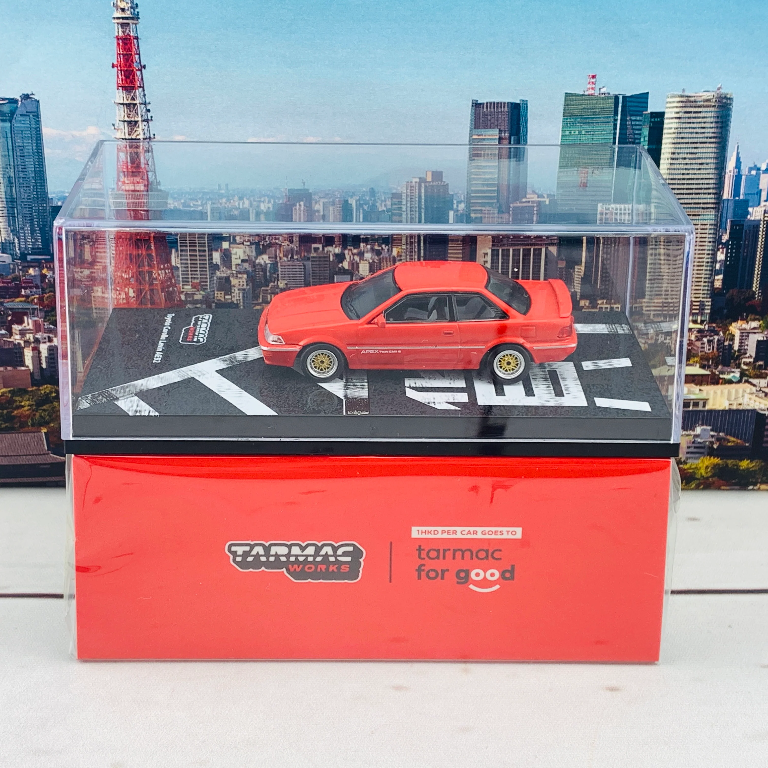 Tarmac Works 1/64 Road Collection Toyota Corolla Levin AE92 RED T64R-036-RED - Image 6