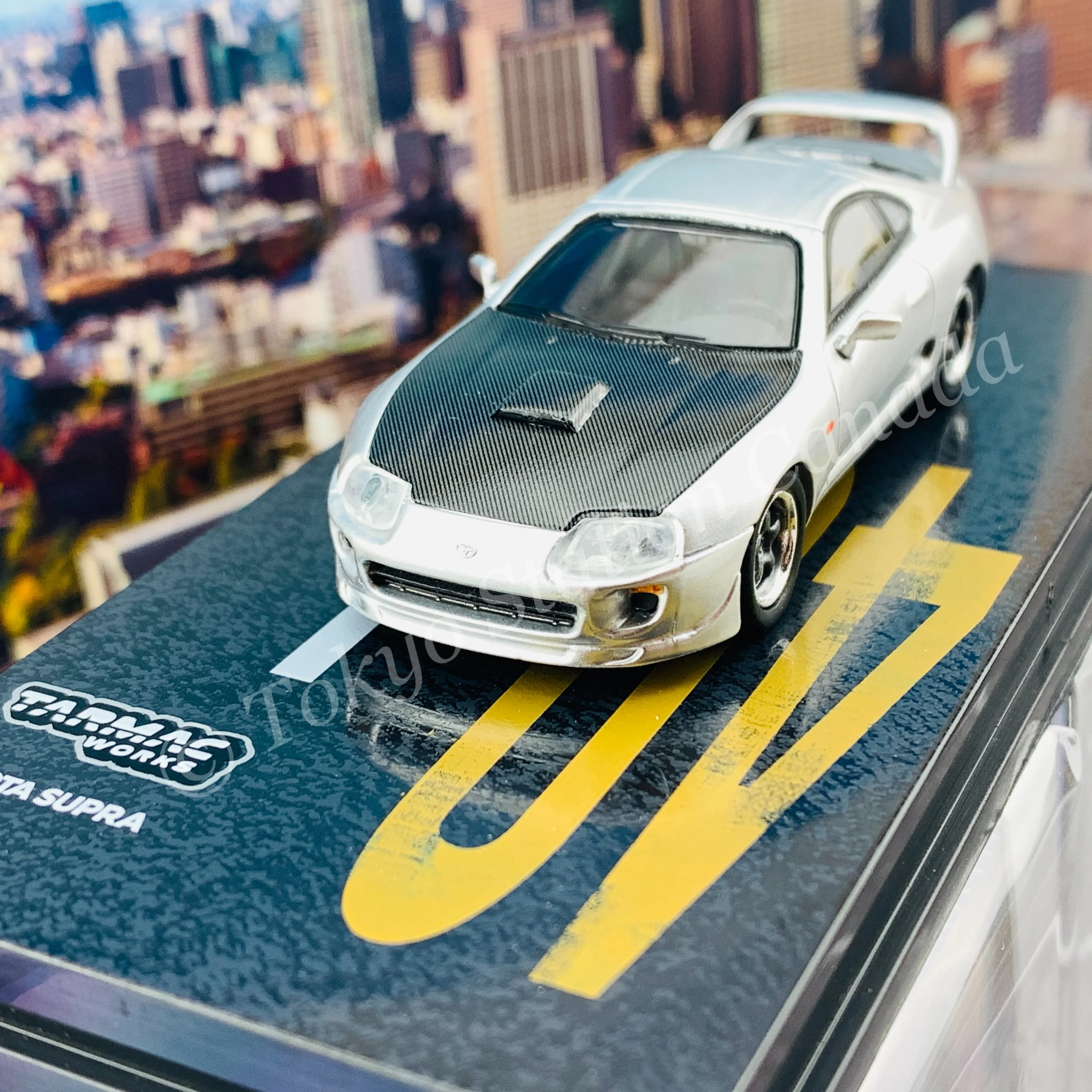 TARMAC WORKS 1/64 HOBBY64 Toyota Supra Silver Limited to 1248pcs T64-011-SG - Image 2