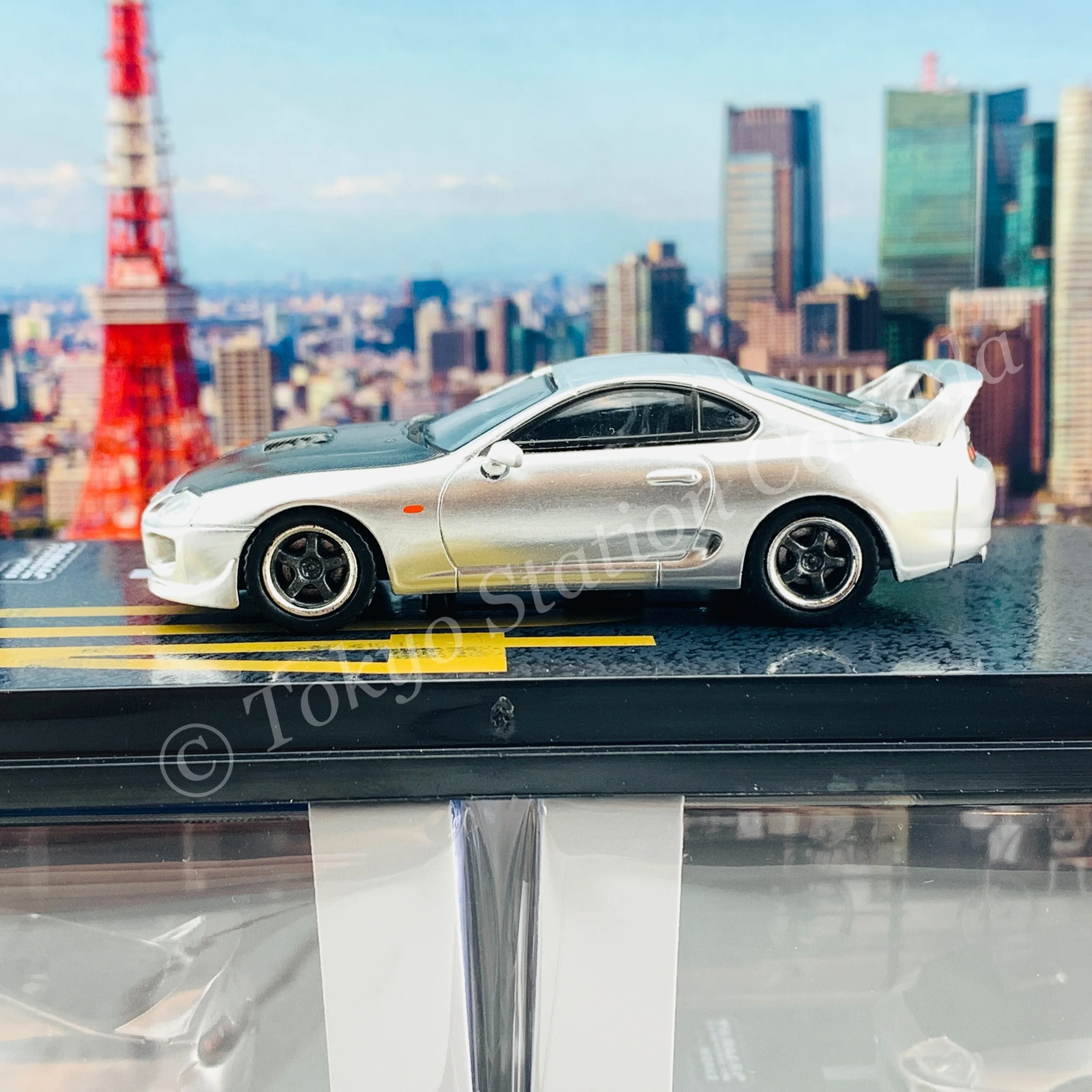 TARMAC WORKS 1/64 HOBBY64 Toyota Supra Silver Limited to 1248pcs T64-011-SG - Image 3