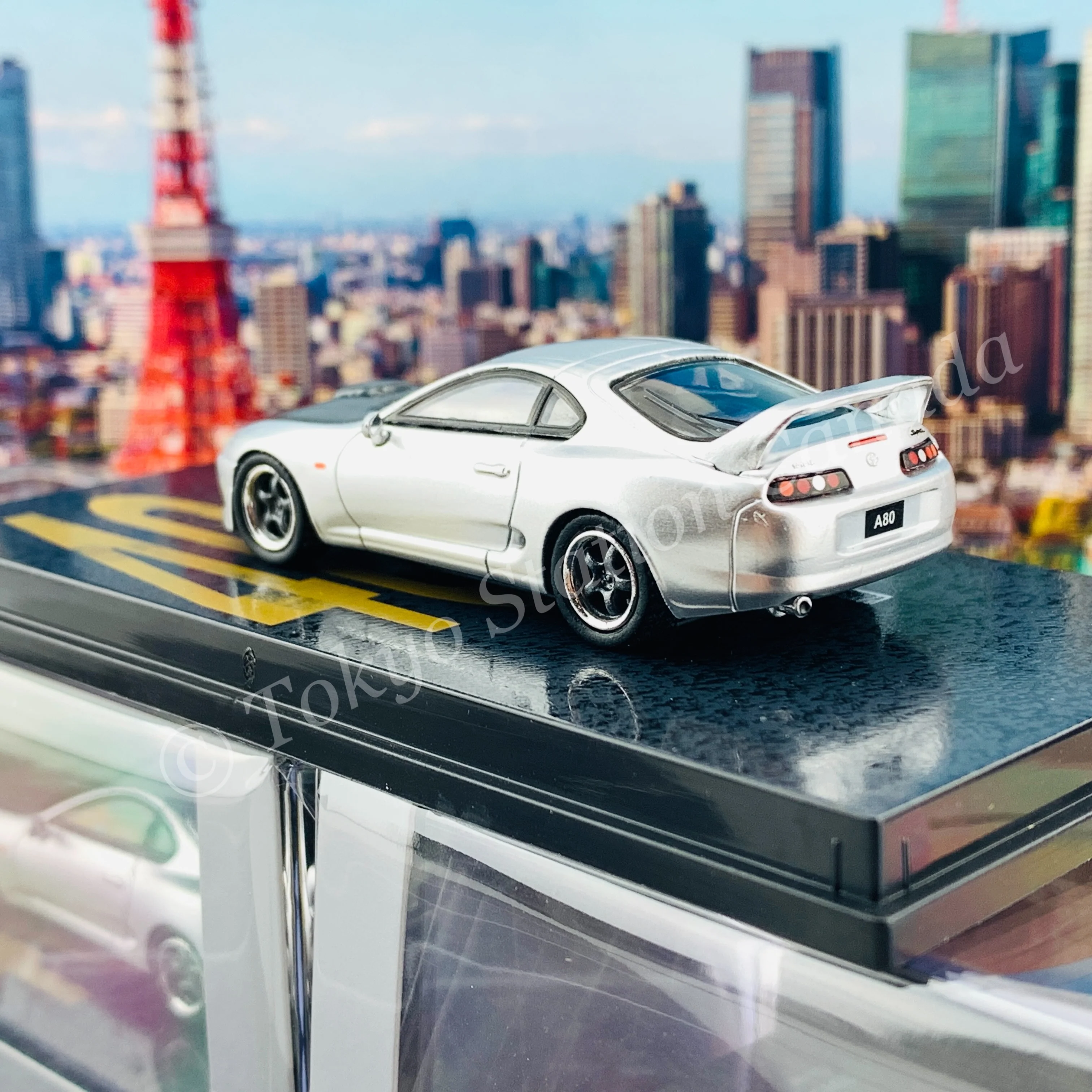 TARMAC WORKS 1/64 HOBBY64 Toyota Supra Silver Limited to 1248pcs T64-011-SG - Image 4