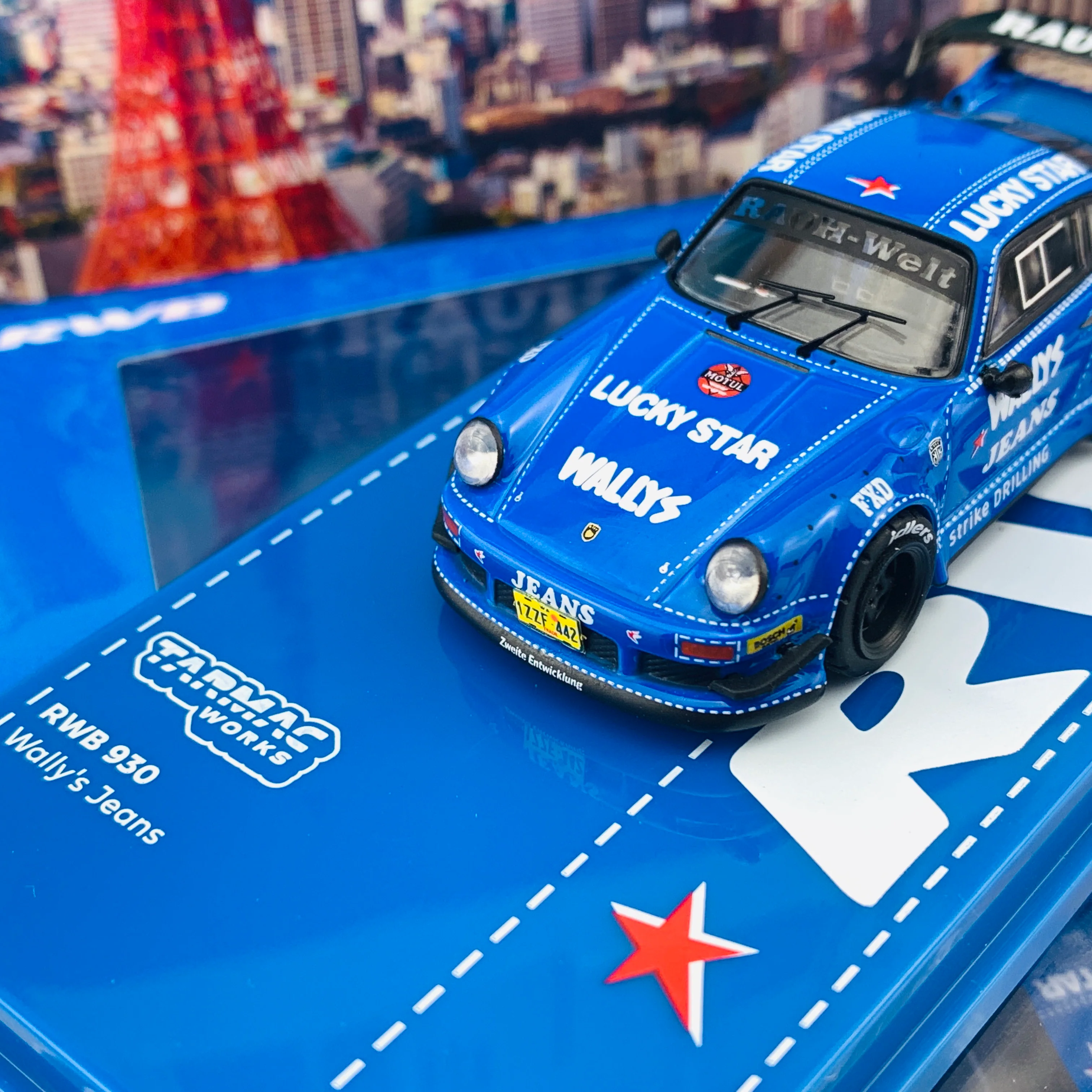 Tarmac Works 1/64 RWB 930 Wally's Jeans T64-015-WJ - Image 3