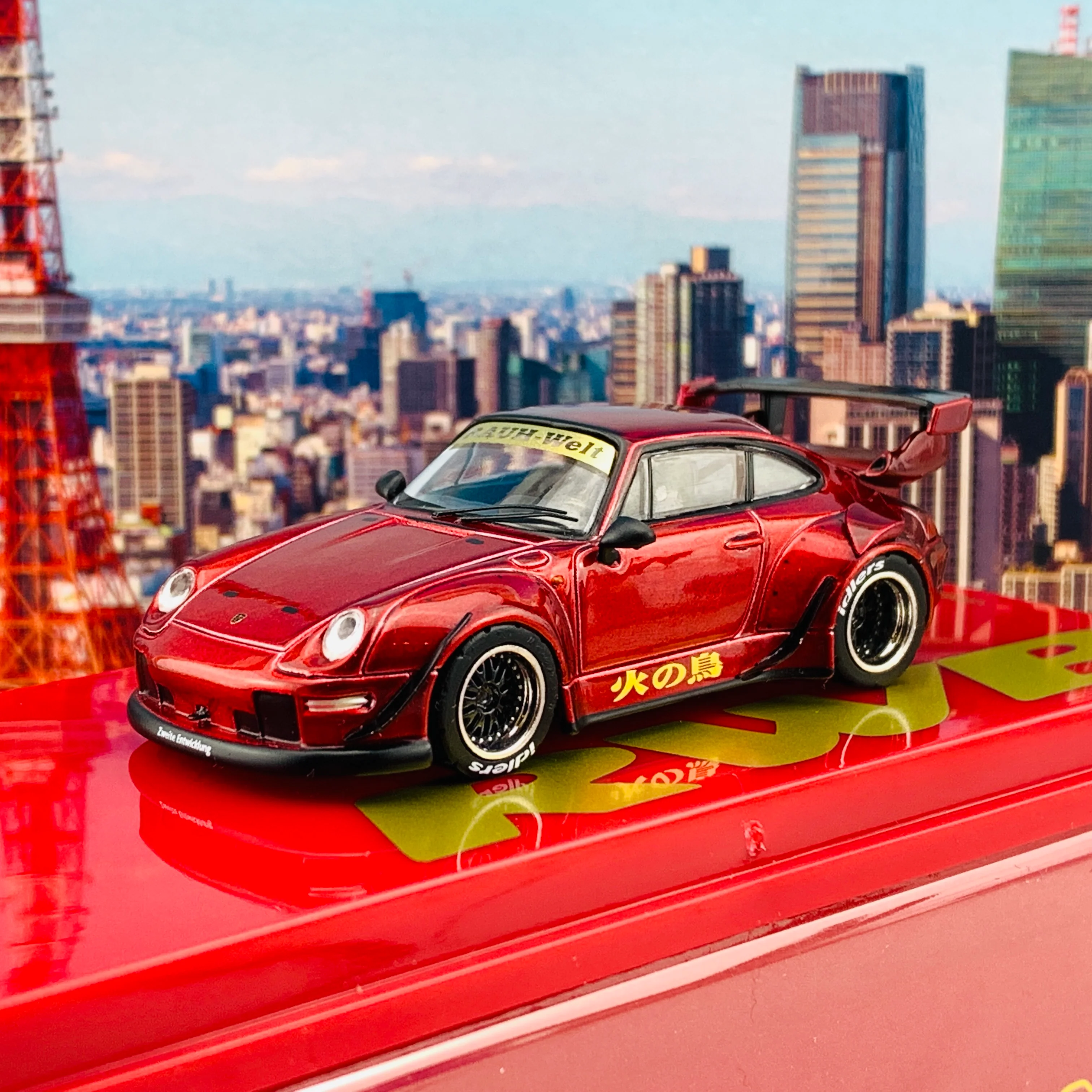 Tarmac Works 1/64 RWB 993 火の鳥 Firebird Singapore Special Edition T64-017-BF - Image 2