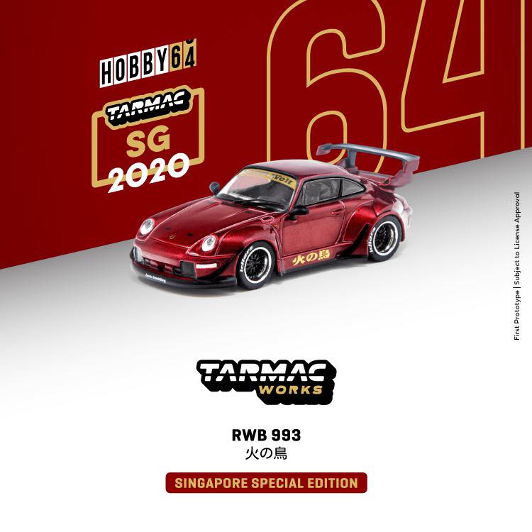 Tarmac Works 1/64 RWB 993 火の鳥 Firebird Singapore Special Edition T64-017-BF - Image 7