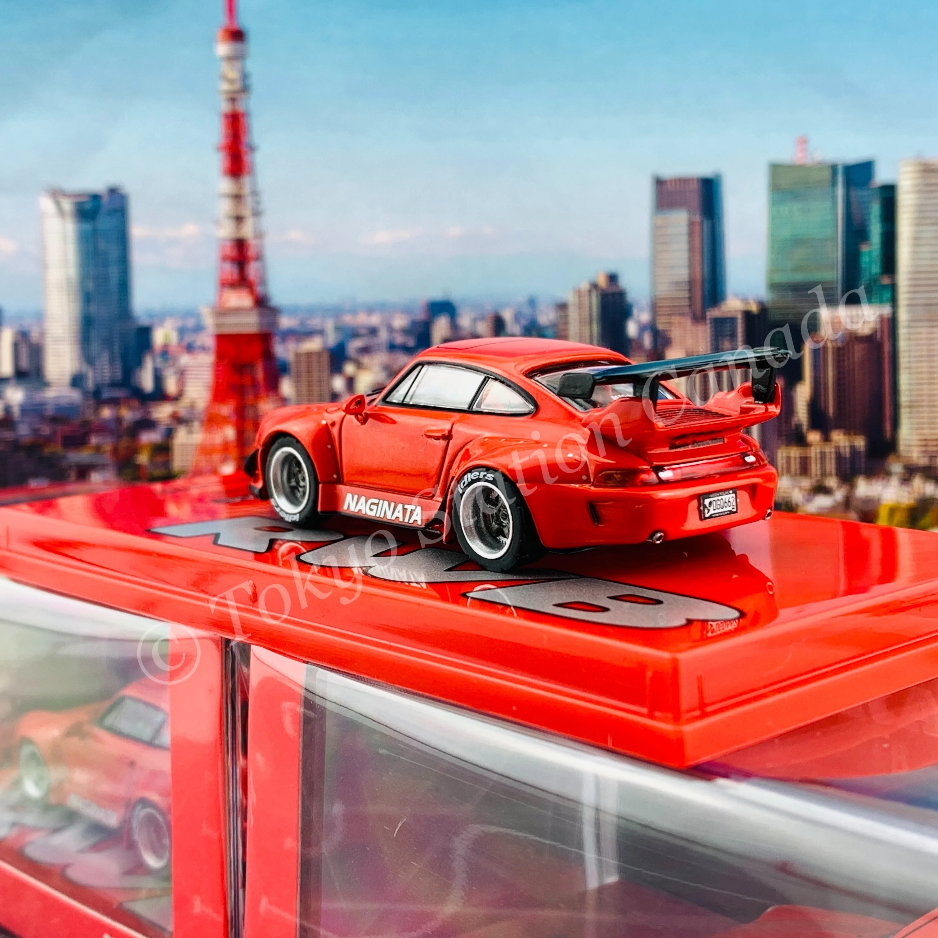 TARMAC WORKS HOBBY64 1/64 RWB 993 Naginata USA Special Edition T64-017-NA - Image 4