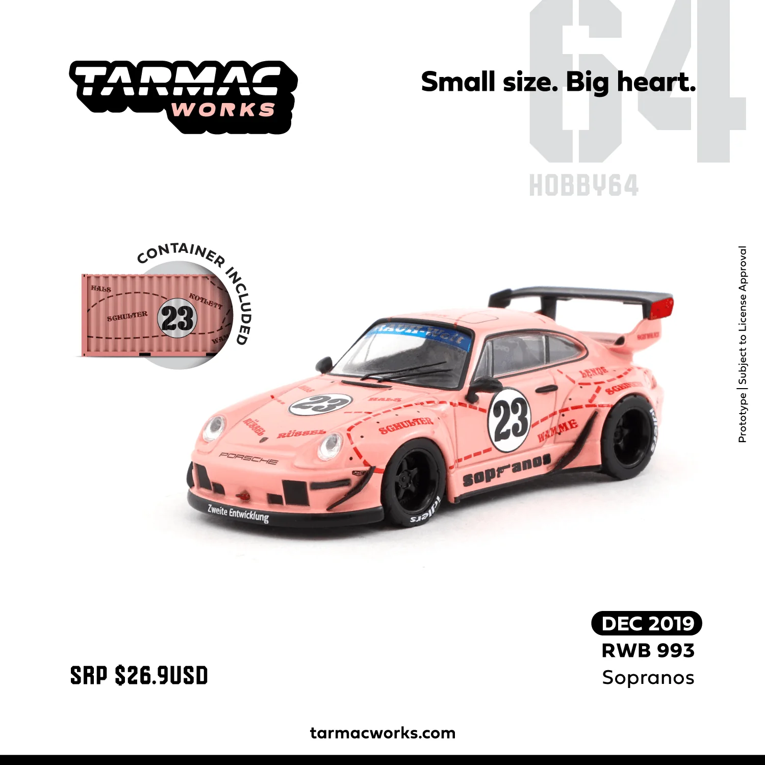 Tarmac Works 1/64 RWB 993 Sopranos *Container included* T64-017-SO - Image 6