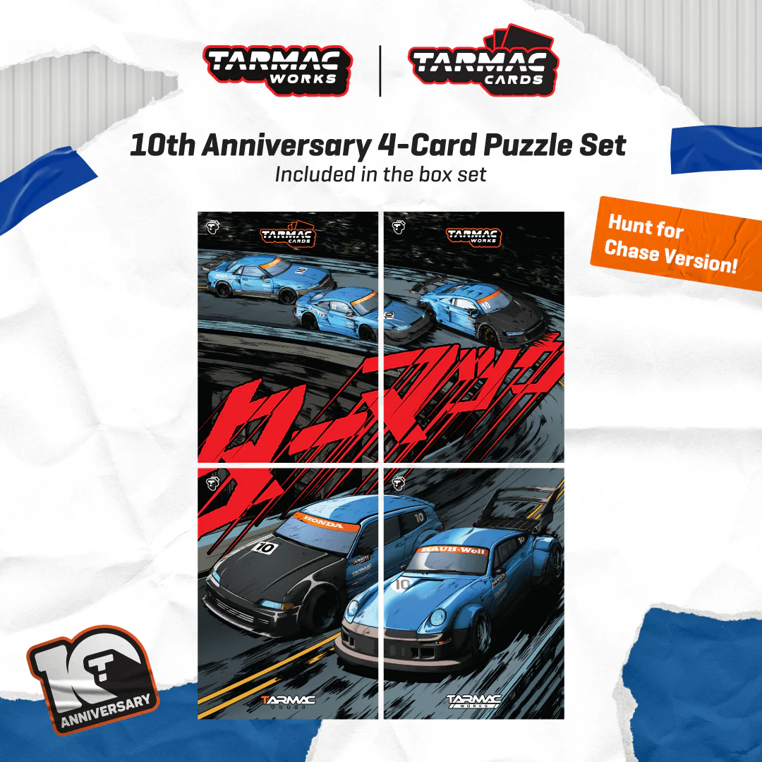 TARMAC WORKS 1/64 Tarmac Works 10th Anniversary Box Set 5 Model Cars + Trading Cards Combo Set T64-BOXSET-10TH - Image 2