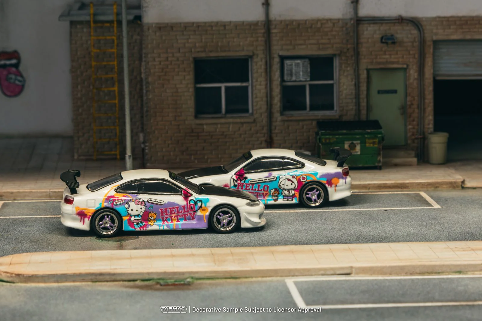 Tarmac Works 1/64 VERTEX Nissan (S15) Hello Kitty Drift Car (Indonesia Exclusive) T64G-023-HK2 - Image 2