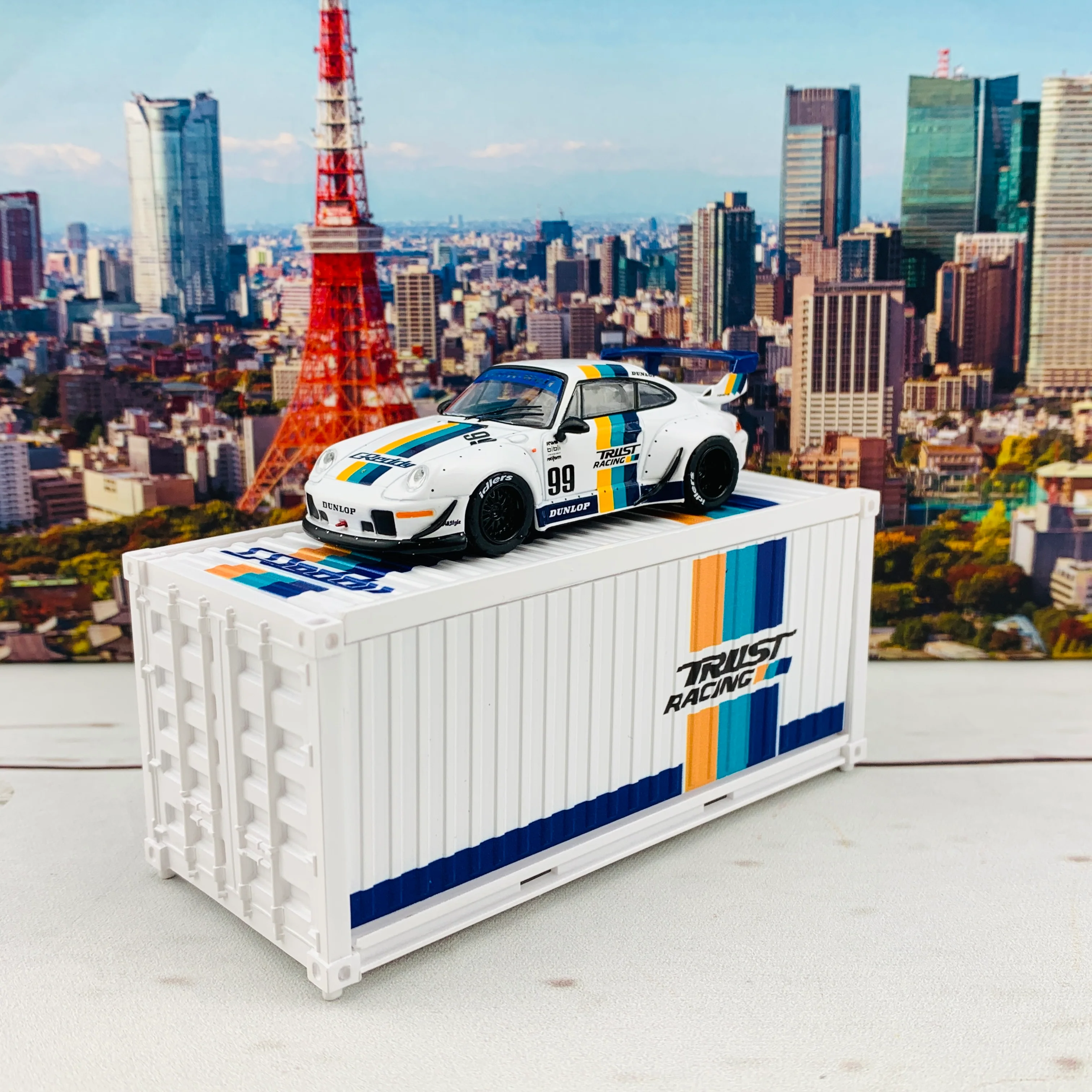 Tarmac Works Accessories 1/64 Container Base Greddy *** Two Containers with clear part included *** T64C-001-GDY - Image 3