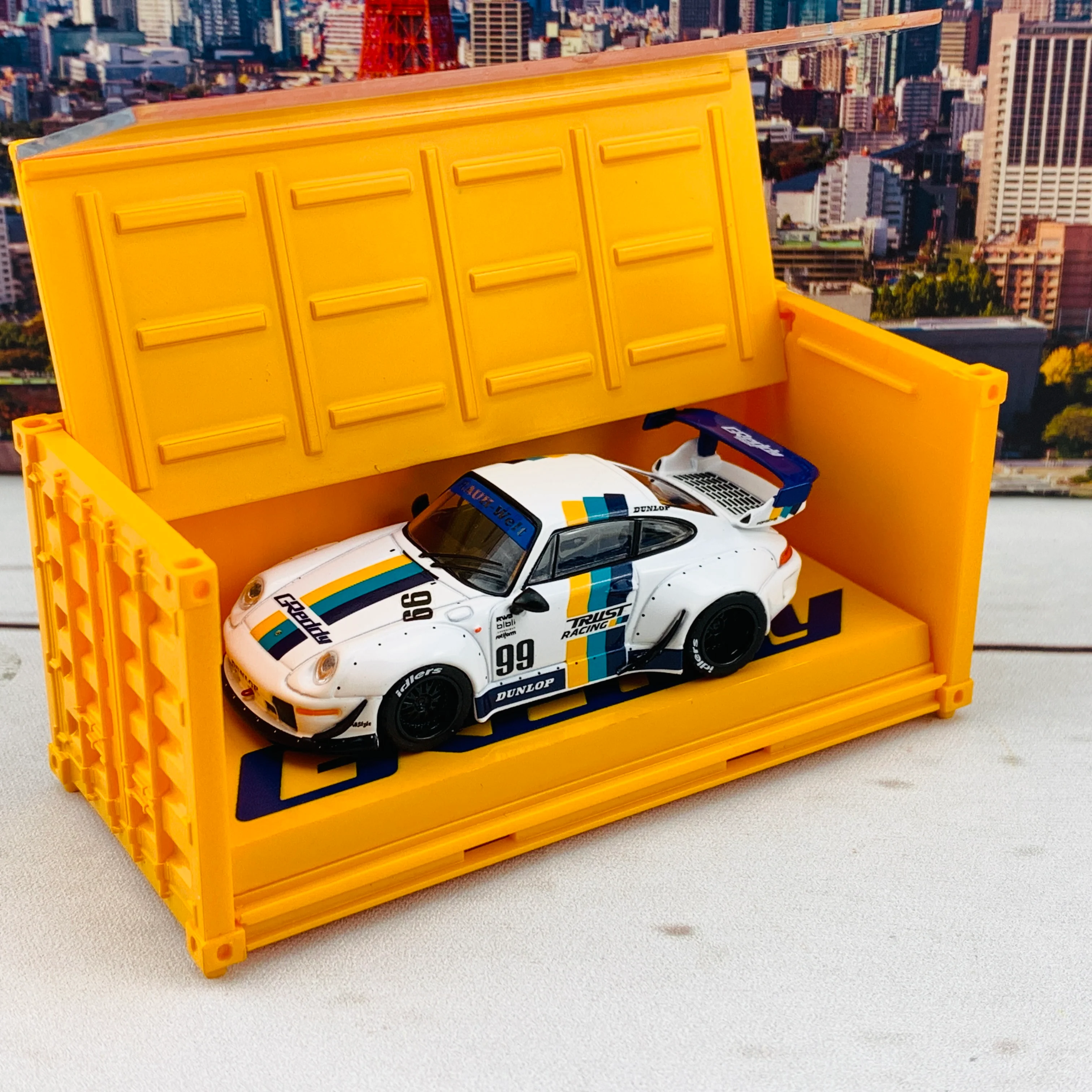 Tarmac Works Accessories 1/64 Container Base Greddy *** Two Containers with clear part included *** T64C-001-GDY - Image 4
