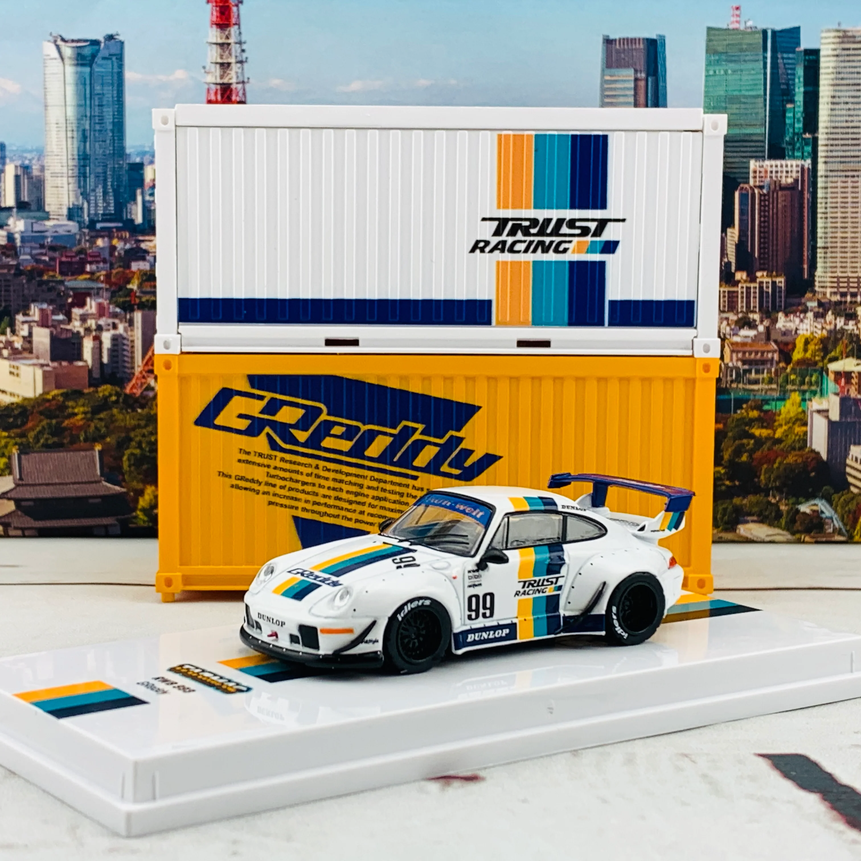 Tarmac Works Accessories 1/64 Container Base Greddy *** Two Containers with clear part included *** T64C-001-GDY - Image 5