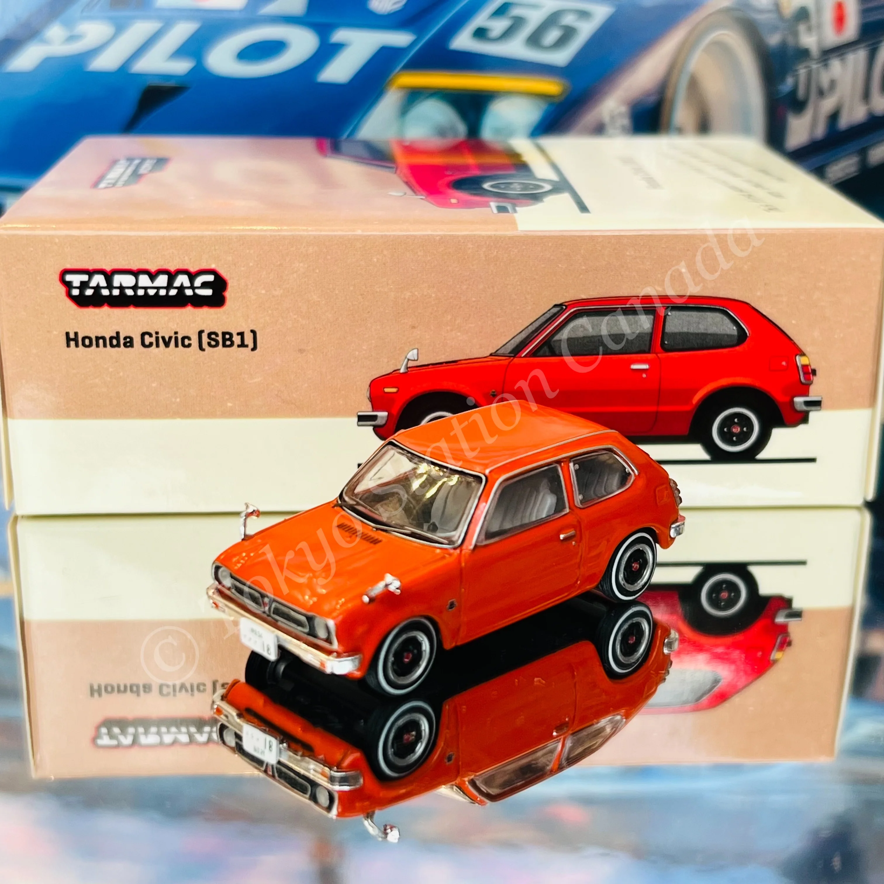 Tarmac Works COLLAB64 1/64 Honda Civic (SB1) Orange JC64-TL006-OR - Image 3