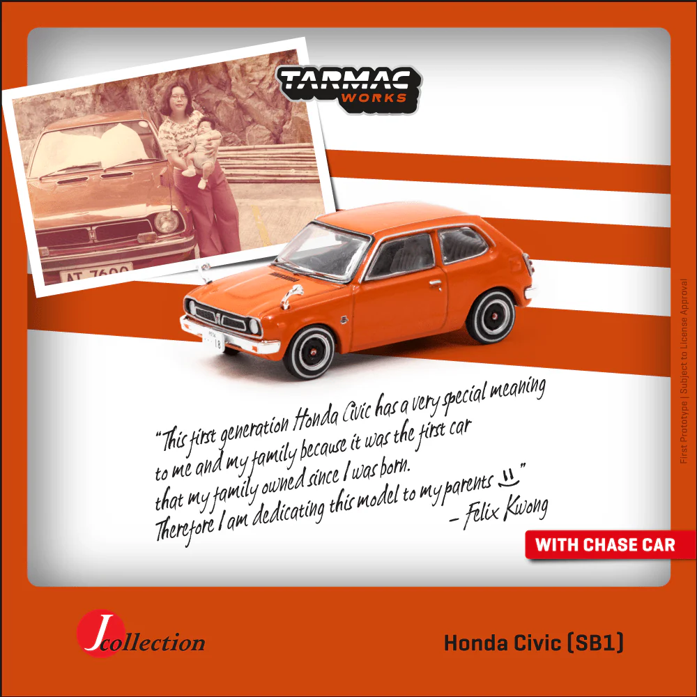 Tarmac Works COLLAB64 1/64 Honda Civic (SB1) Orange JC64-TL006-OR - Image 4