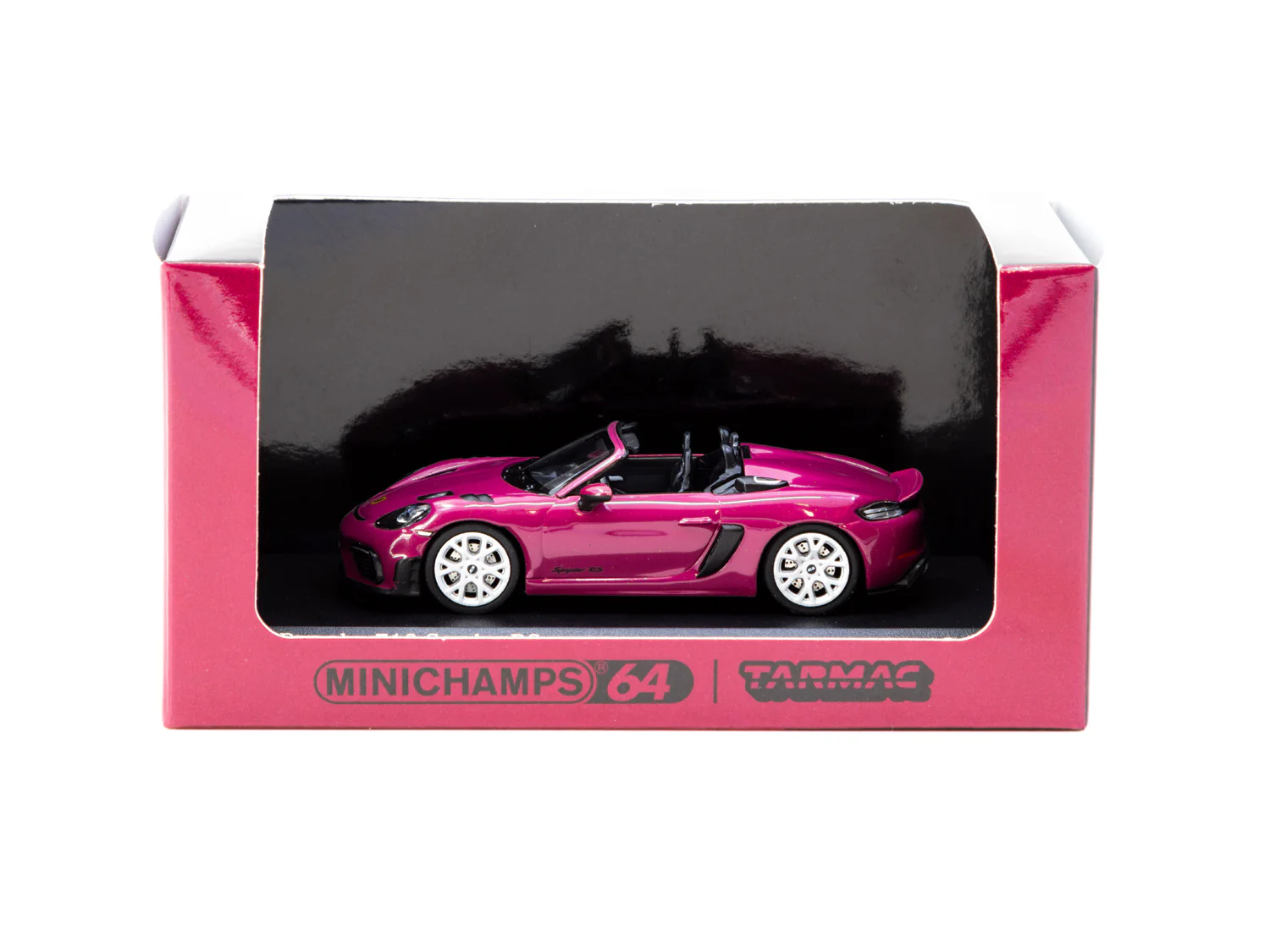 TARMAC WORKS COLLAB64 1/64 MINICHAMPS x Tarmac Works Porsche 718 Spyder RS Ruby Star Neo T64MC-008-RS - Image 2