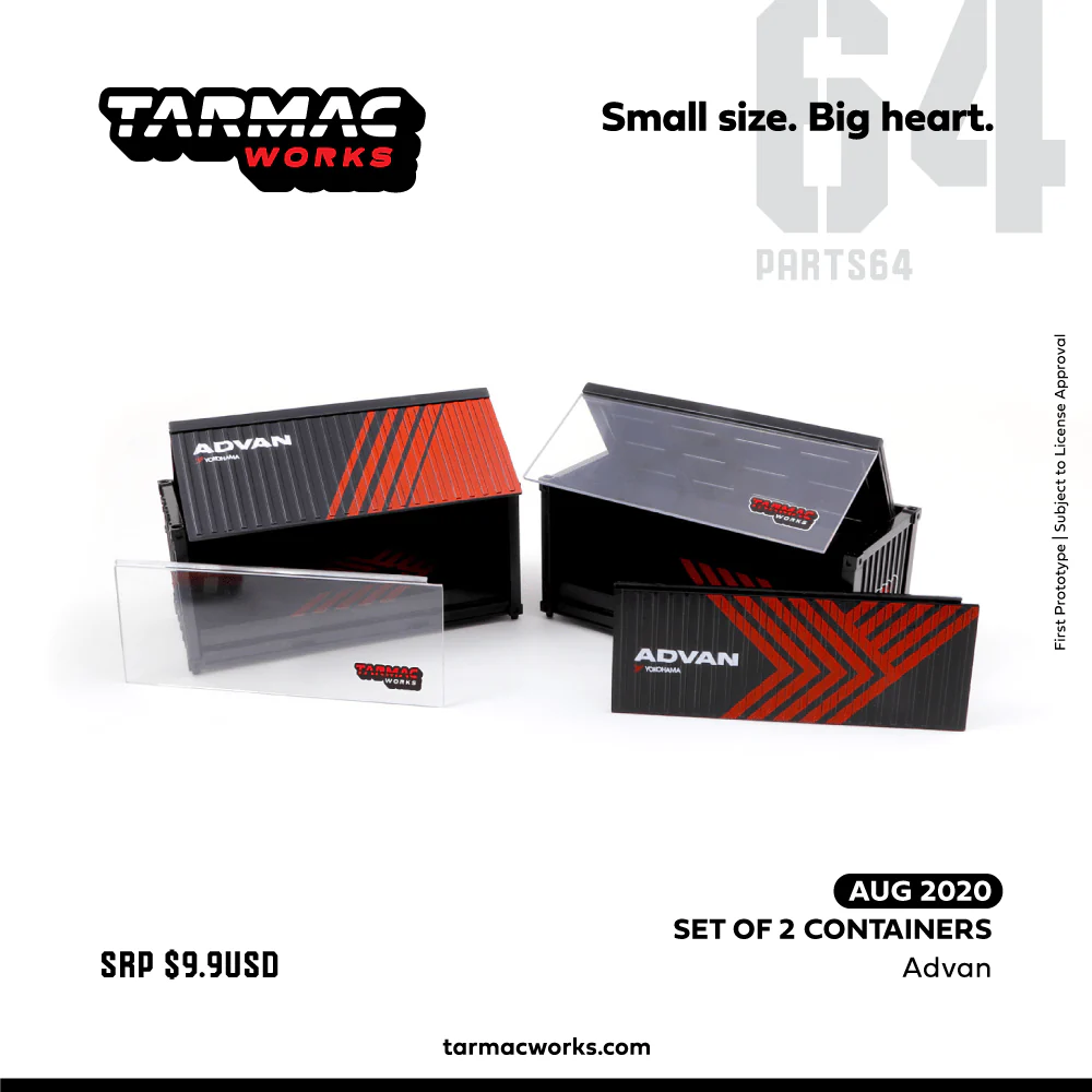 Tarmac Works Container ADVAN Base Set of 2 T64C-001-ADV - Image 4