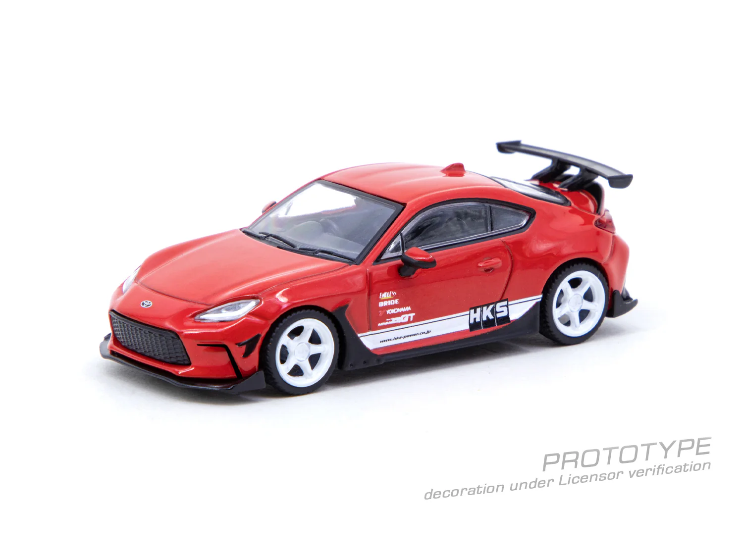 TARMAC WORKS GLOBAL64 1/64 HKS Toyota GR86 Red T64G-038-RE - Image 2