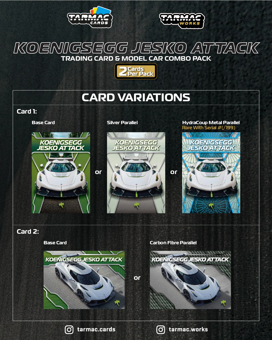 Tarmac Works GLOBAL64 1/64 Koenigsegg Jesko Attack White Lamley Special Edition Model Car + Trading Cards Combo Set T64G-TL052-WH - Image 2