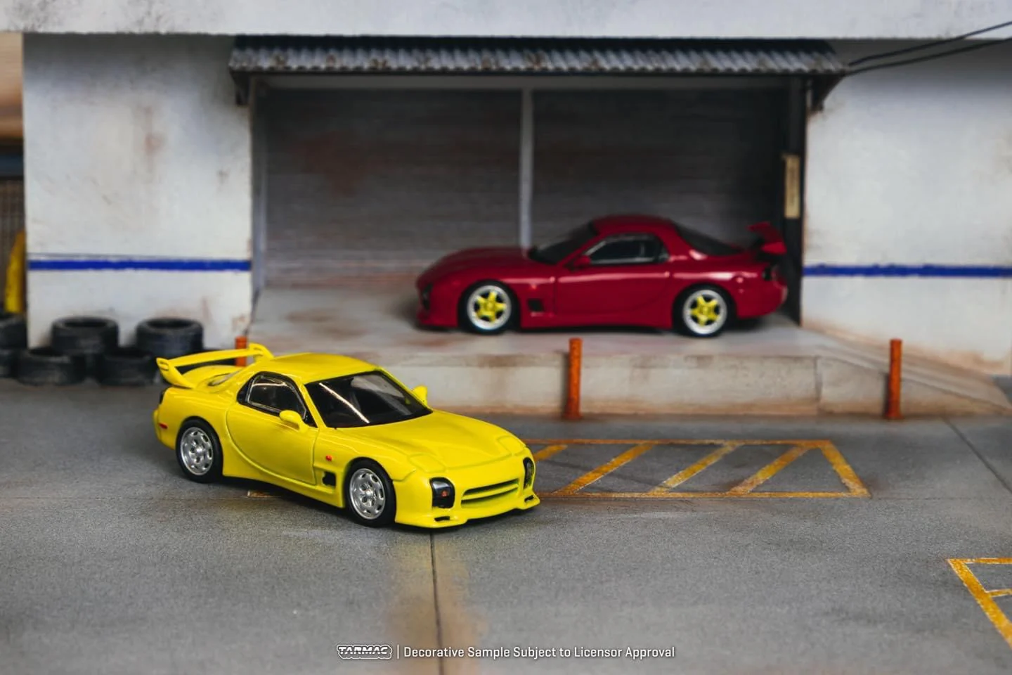 TARMAC WORKS GLOBAL64 1/64 Mazda RX-7 (FD3S) Mazdaspeed A-Spec Competition Yellow Mica T64G-012-YL - Image 2
