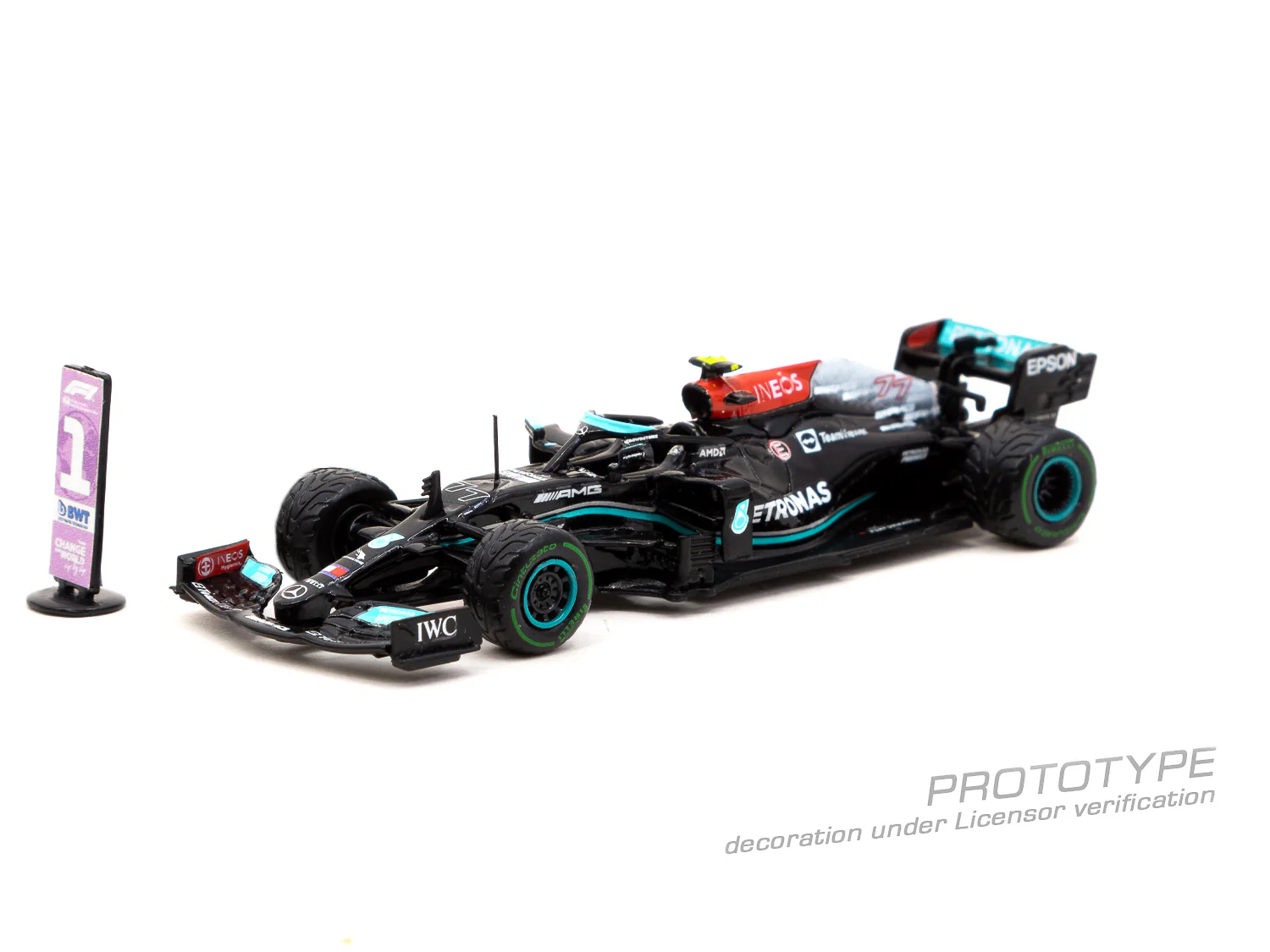 PREORDER TARMAC WORKS GLOBAL64 1/64 Mercedes-AMG F1 W12 E Performance Turkish Grand Prix 2021 Winner Valtteri Bottas T64G-F037-VB1 (Approx. Release Date : APRIL 2023 subject to manufacturer's final decision) - Image 2