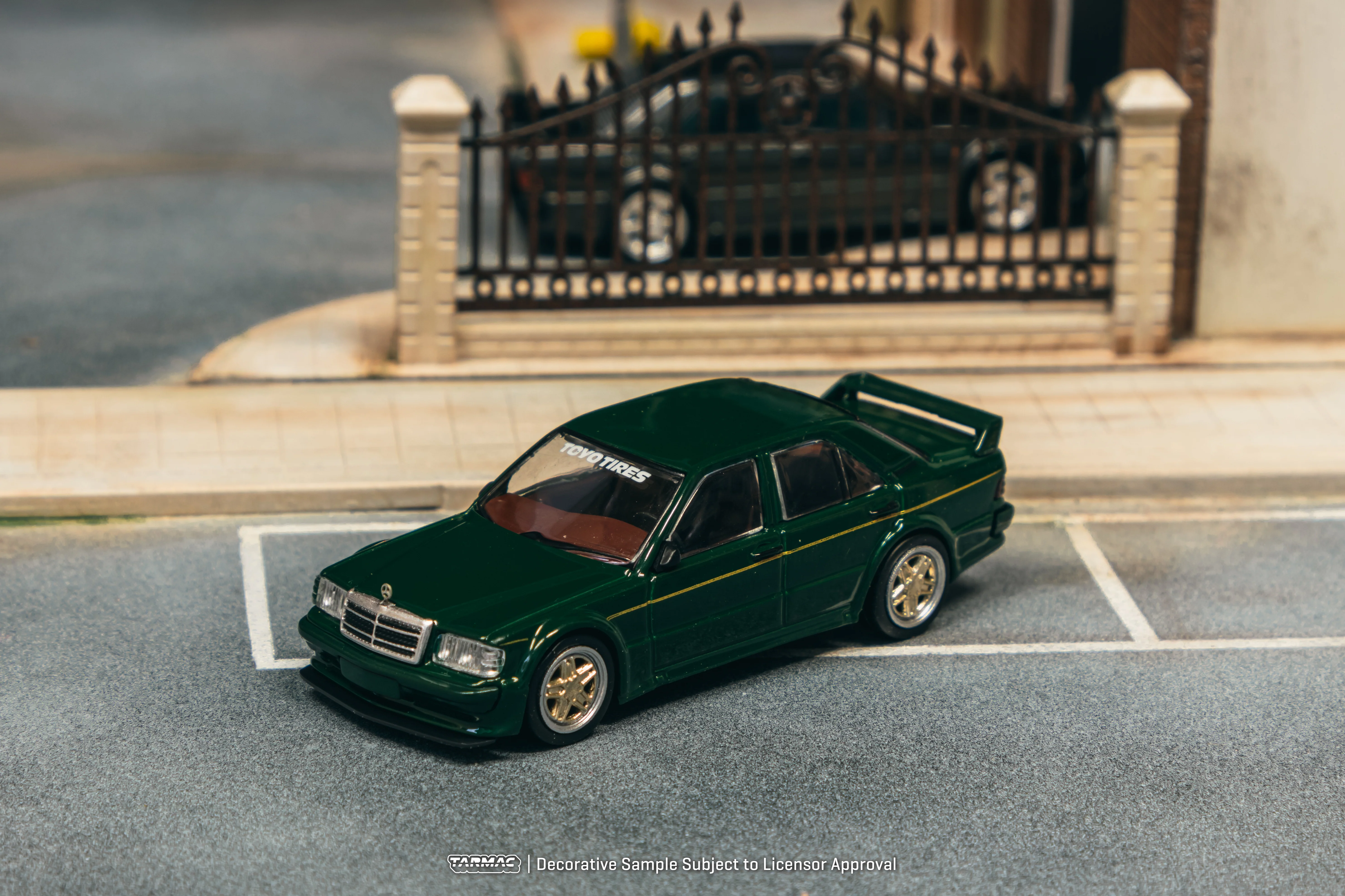 TARMAC WORKS GLOBAL64 1/64 Mercedes-Benz 190 E 2.5-16 EVO 1 TOYO TIRES T64G-057-TOYO - Image 2