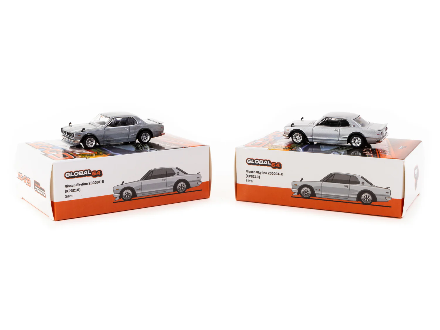 Tarmac Works GLOBAL64 1/64 Nissan Skyline 2000 GT-R (KPGC10) Silver TAS 2024 Edition T64G-043-SL2 - Image 2