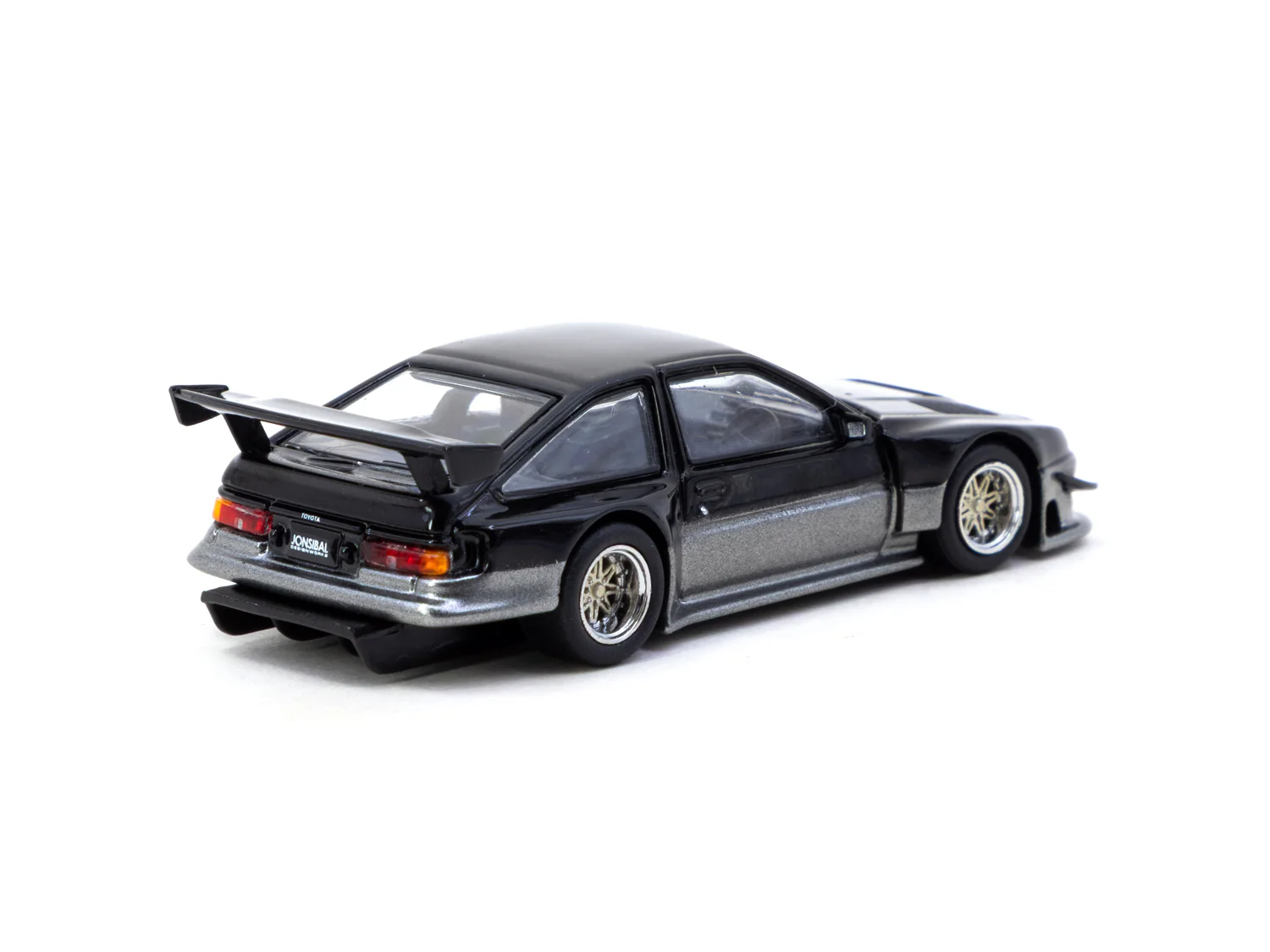 TARMAC WORKS GLOBAL64 1/64 Toyota Sprinter Trueno AE86 Widebody Black/Grey T64G-060-BG - Image 2