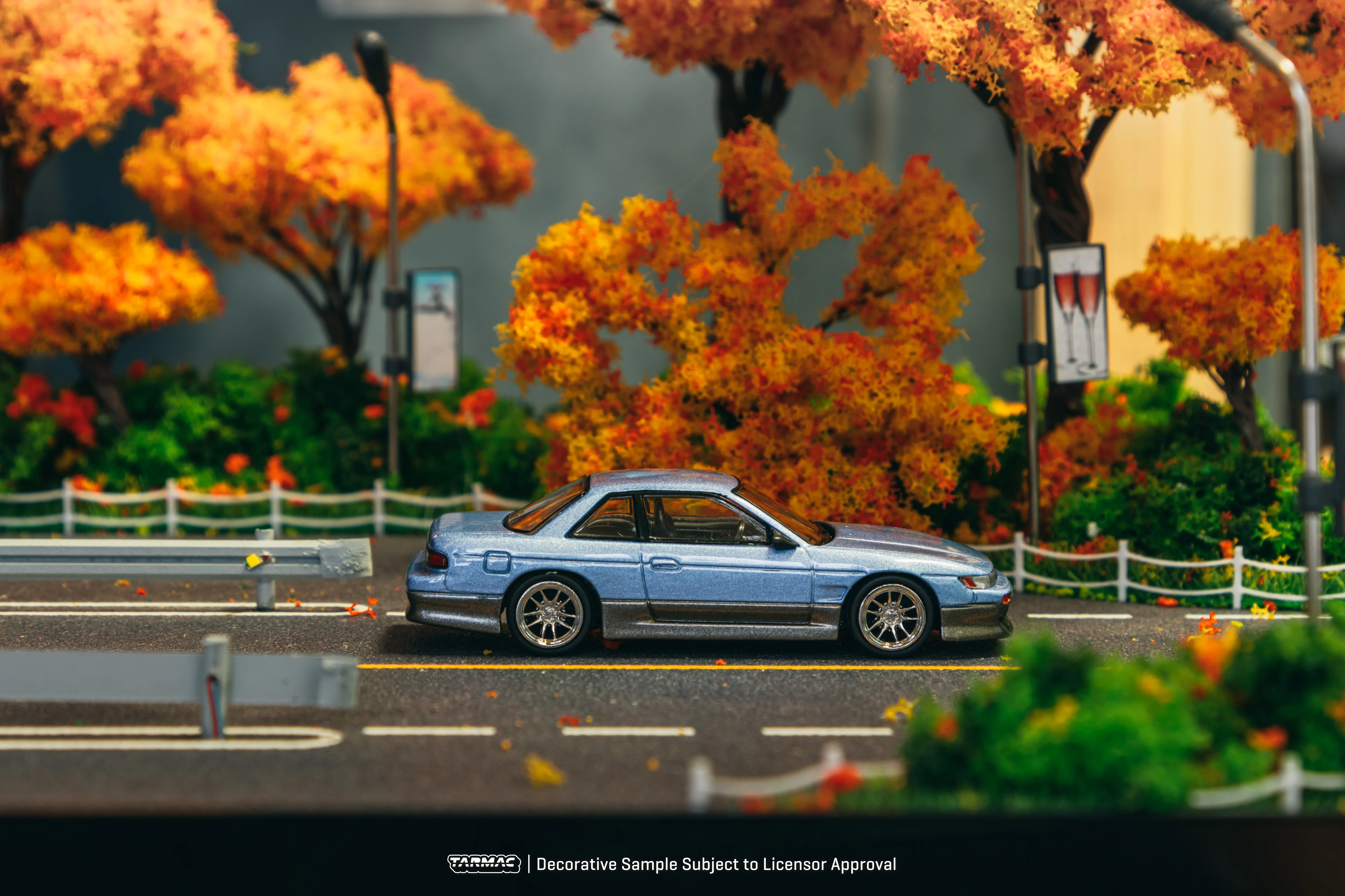 TARMAC WORKS GLOBAL64 1/64 VERTEX Nissan Silvia (S13) Blue / Grey T64G-025-PU - Image 2
