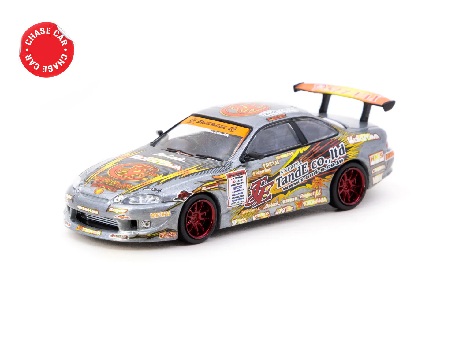 Tarmac Works GLOBAL64 1/64 Vertex Ridge TE3006 Soarer Chrome Red Special Edition T64G-080-TE3006 *CHASE CARS ARE RANDOMLY PACKED* - Image 2
