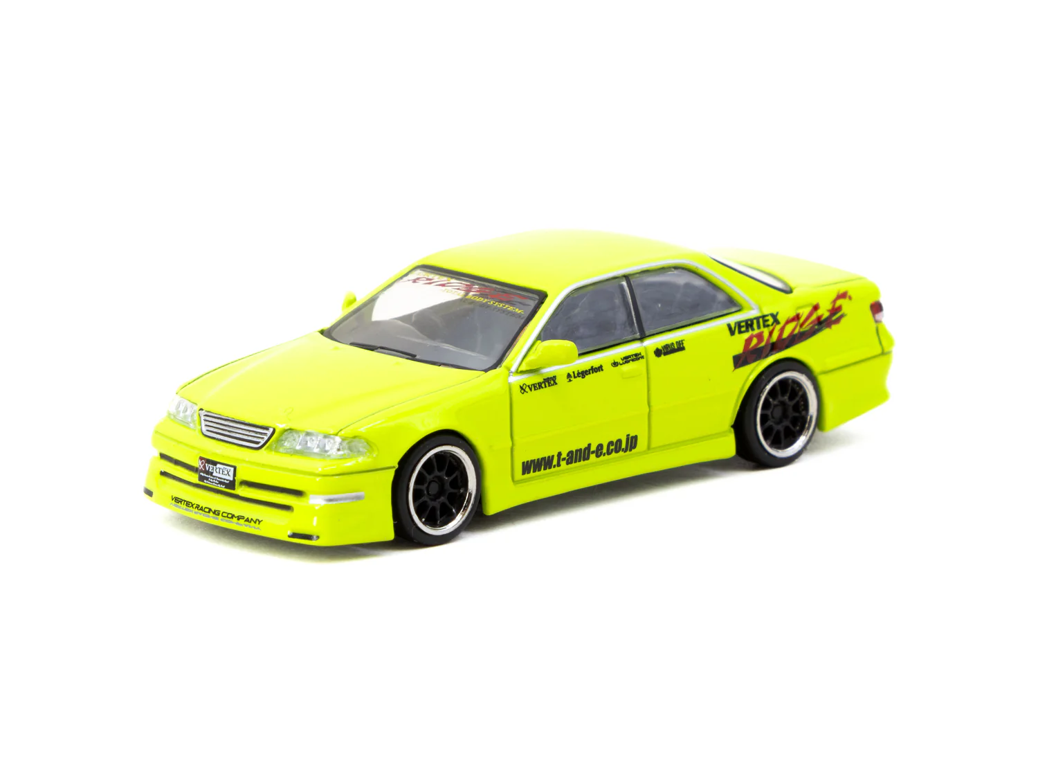 TARMAC WORKS GLOBAL64 1/64 VERTEX Toyota Mark II JZX100 Light Green *Tokyo Auto Salon 2025 Special Edition * T64G-024-LG - Image 2