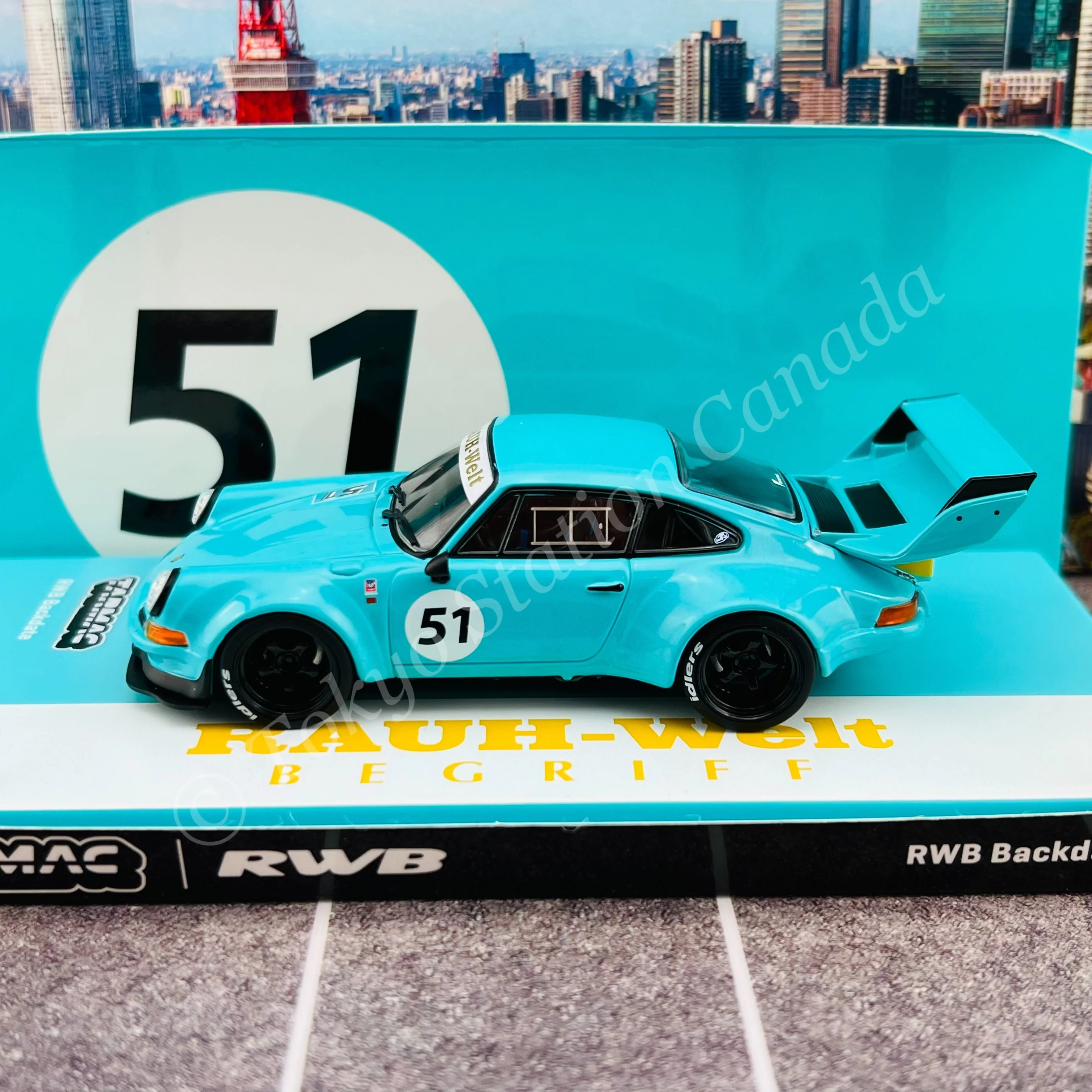 TARMAC WORKS HOBBY43 1/43 RWB Backdate Blue T43-018-BL51 - Image 2