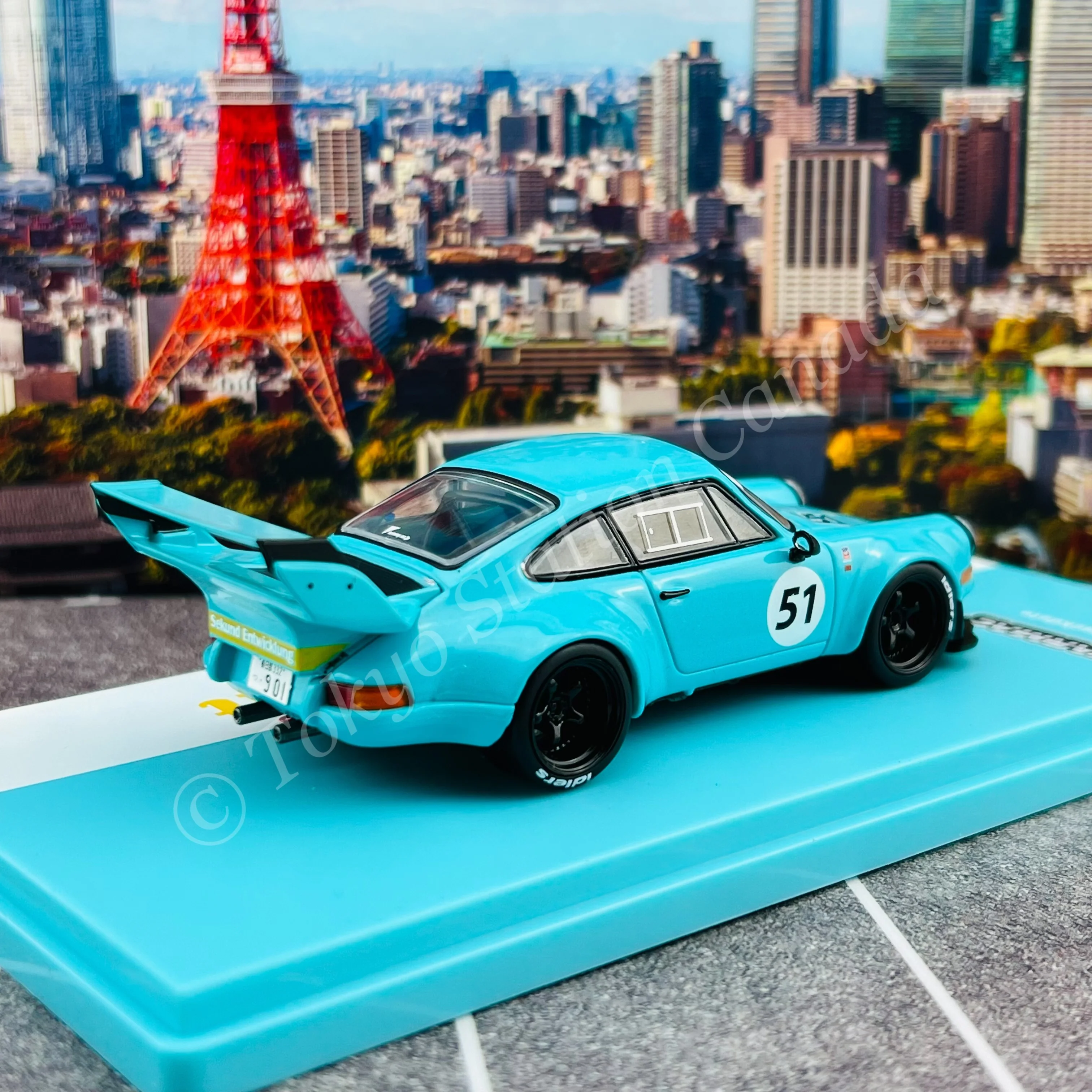 TARMAC WORKS HOBBY43 1/43 RWB Backdate Blue T43-018-BL51 - Image 3