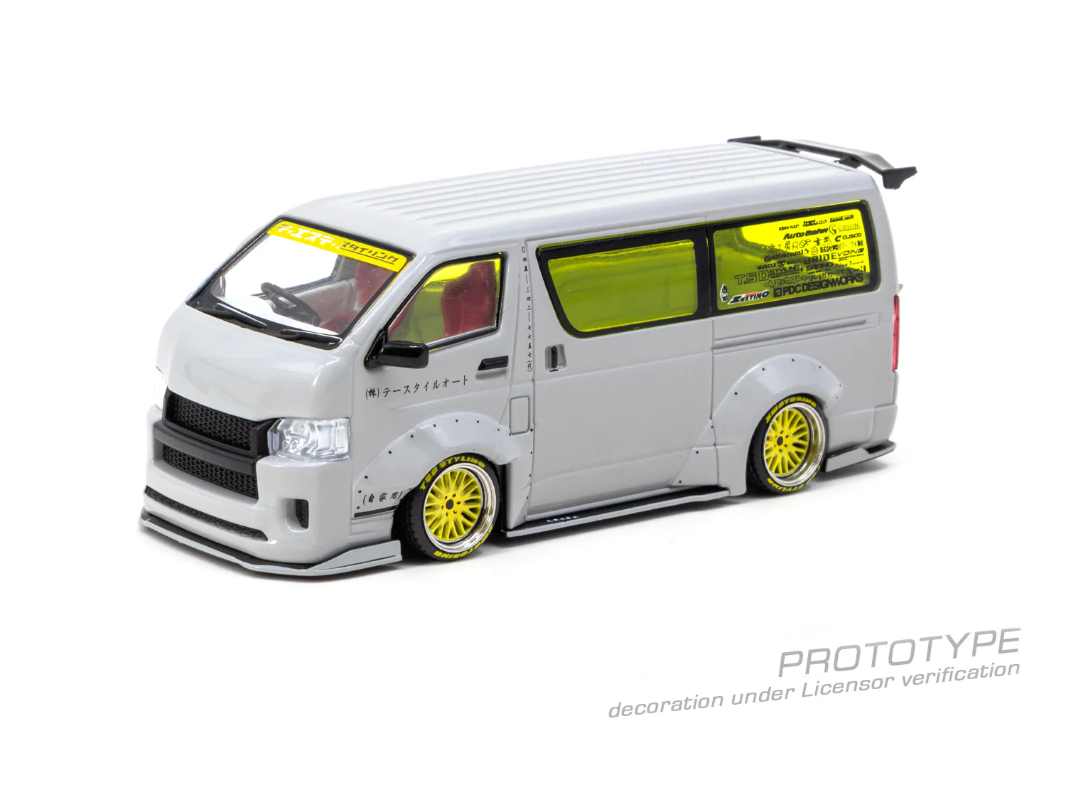 TARMAC WORKS HOBBY43 1/43 Toyota Hiace Widebody Grey T43-024-GR - Image 2