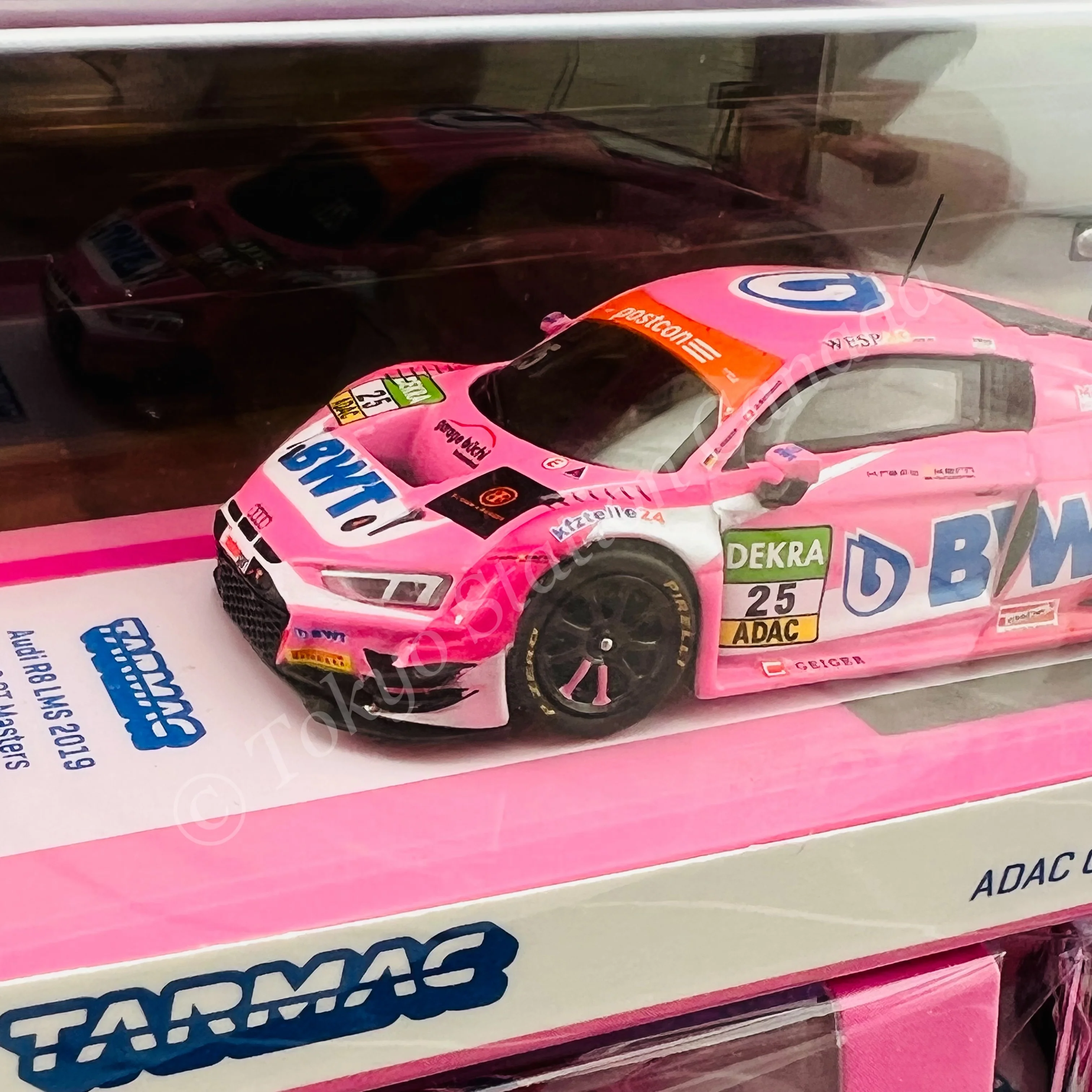 TARMAC WORKS HOBBY64 1/64 Audi R8 LMS 2019 ADAC GT Masters Hockenheimring 2019 Christopher HAASE / Jeffrey SCHMIDT T64-043-19BWT - Image 2
