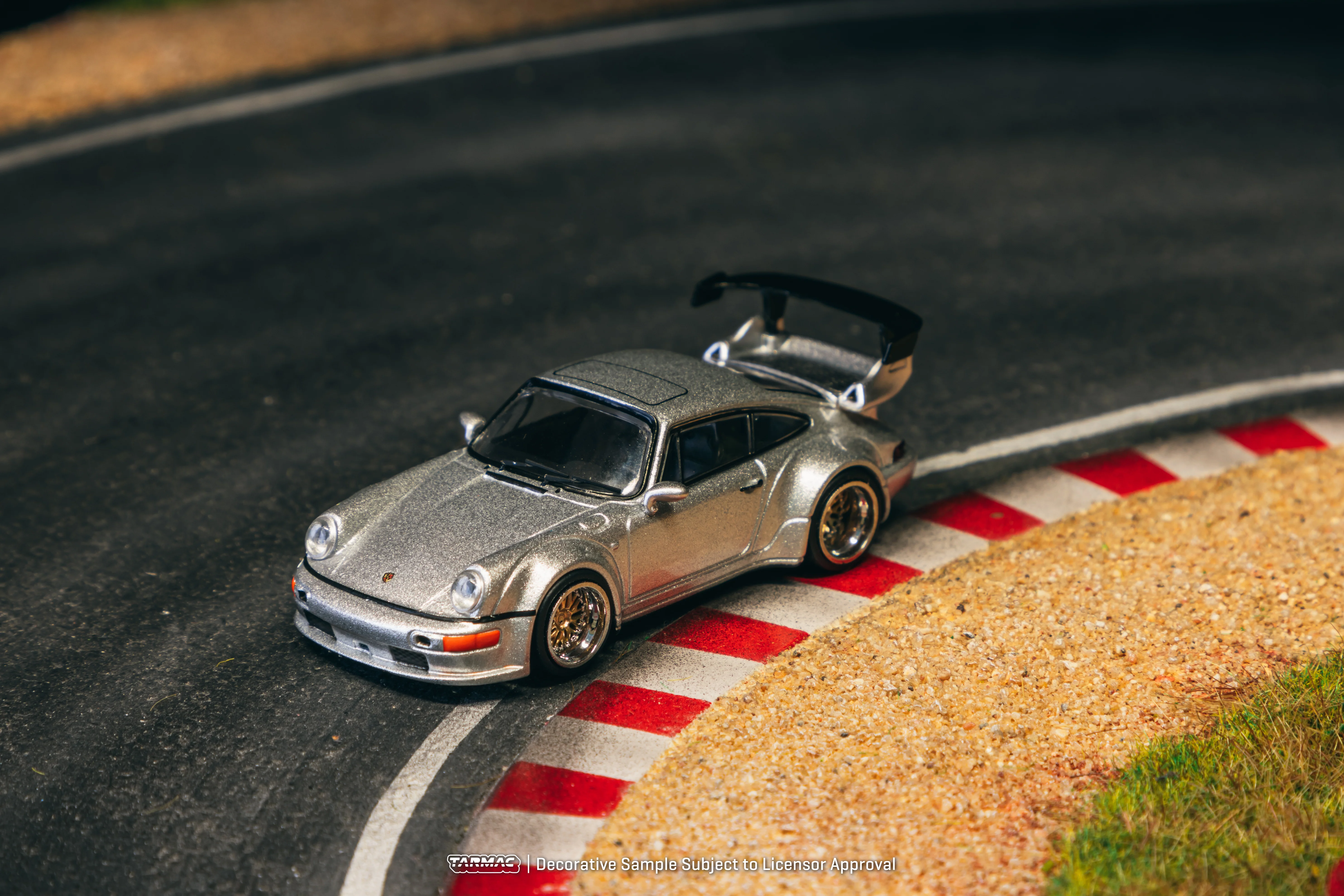 TARMAC WORKS HOBBY64 1/64 RWB 964 Silver T64-037-SL - Image 3