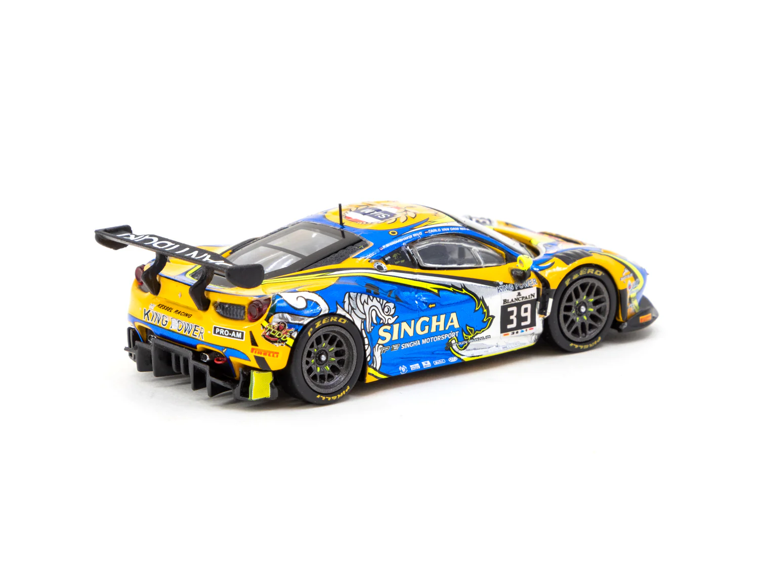 TARMAC WORKS HOBBY64 1/64 Ferrari 488 GT3 Blancpain GT Series 2018 #39 Special Edition T64-072-188GT39 - Image 2